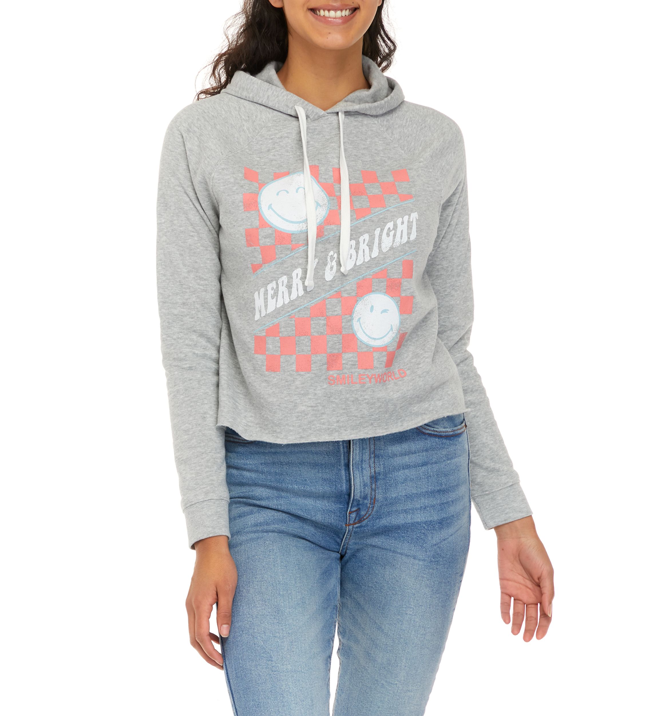 Juniors Long Sleeve Cropped Hoodie