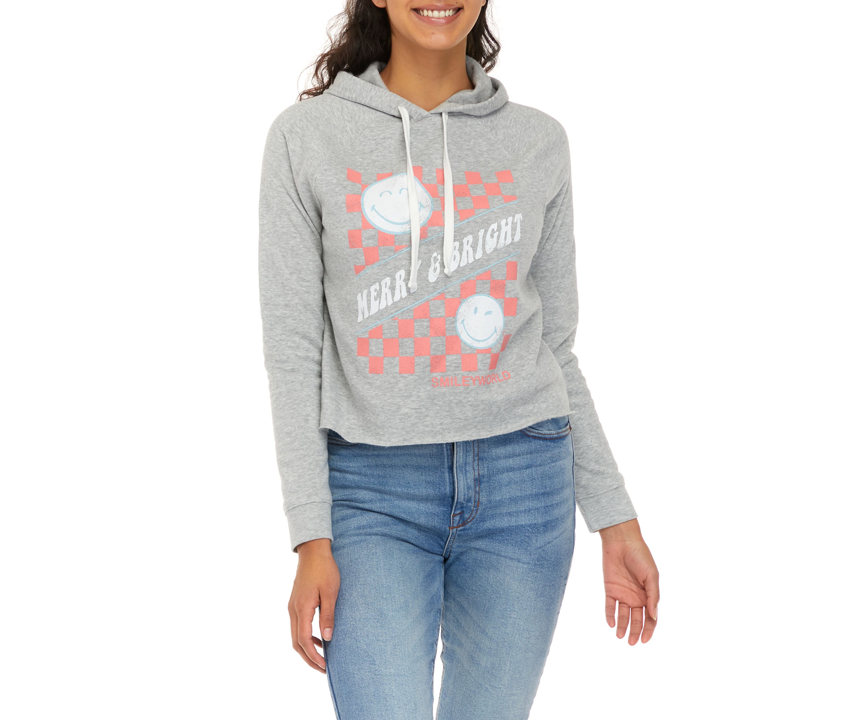Juniors Long Sleeve Cropped Hoodie