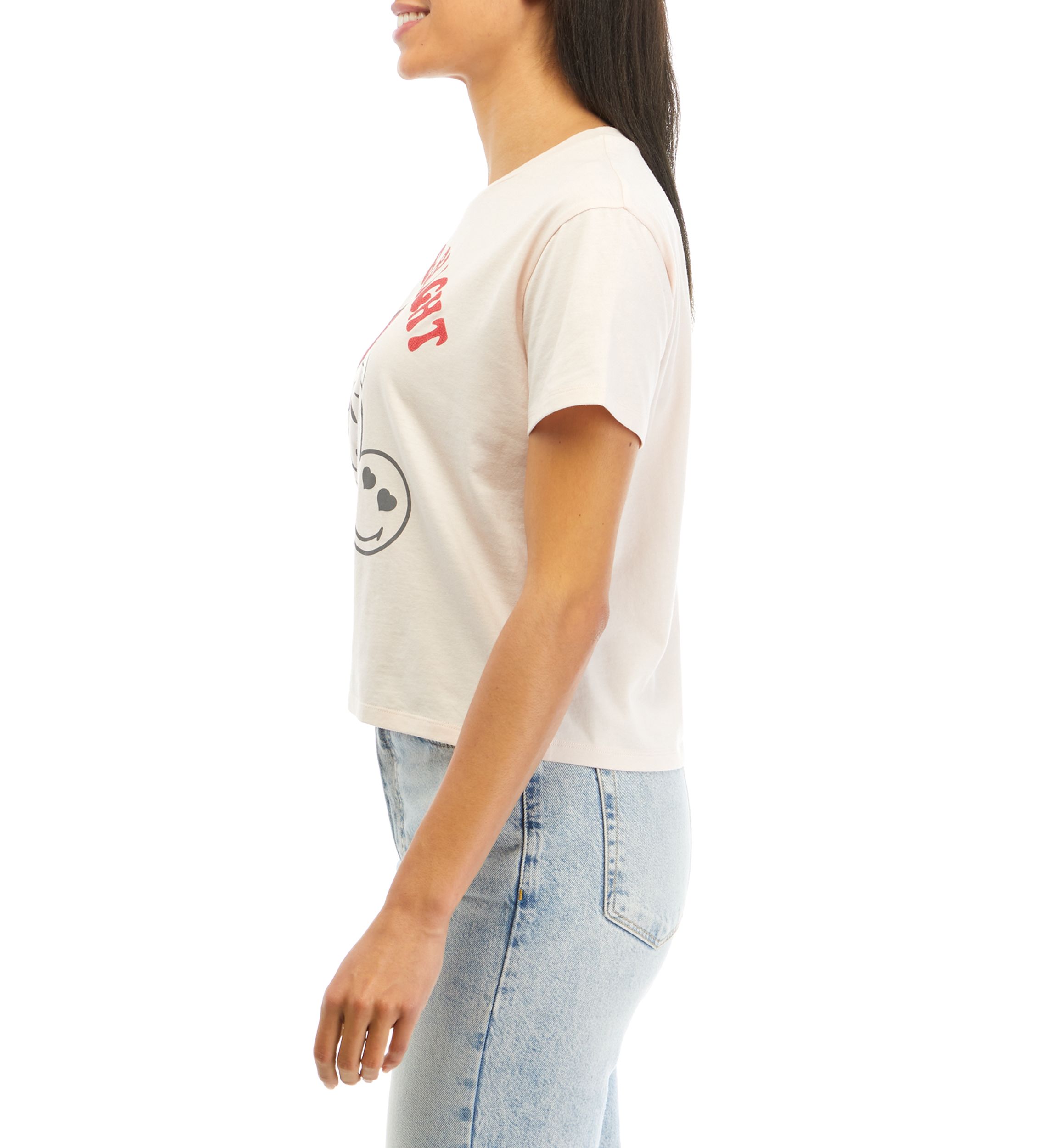 Juniors Shimmer Merry and Bright Graphic T-Shirt