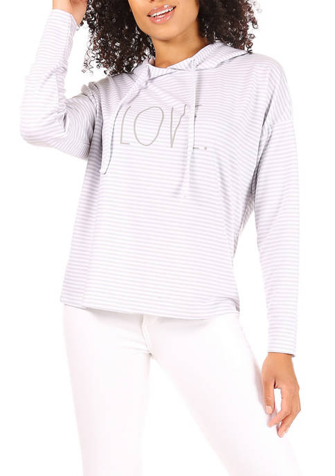 Rae Dunn Pullover Slim Fit LOVE Graphic Hoodie