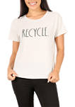 Womens Short Sleeve RECYCLE Graphic T-Shirt