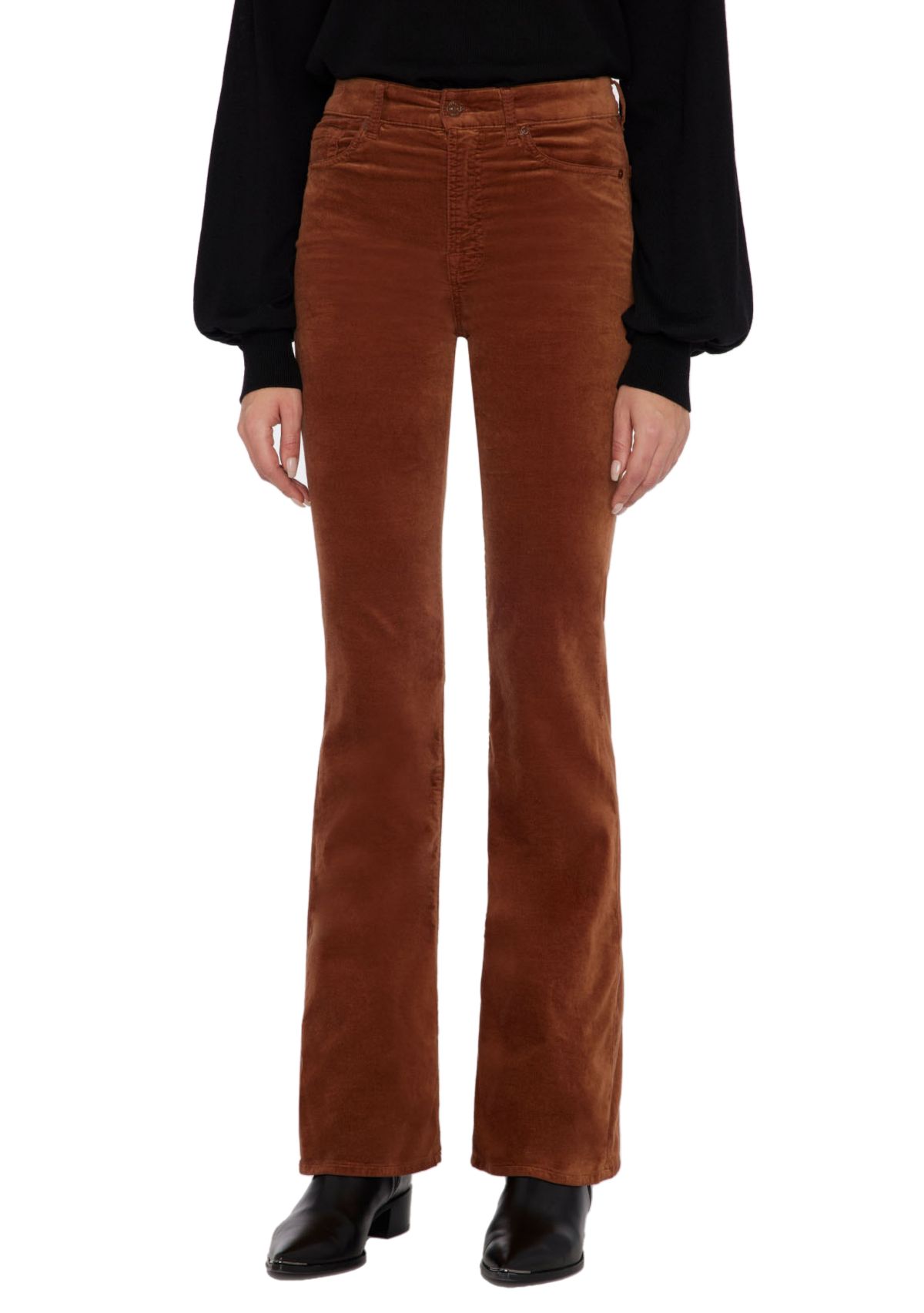 Womens Lisha High Rise Corded Slim Bootcut Pants