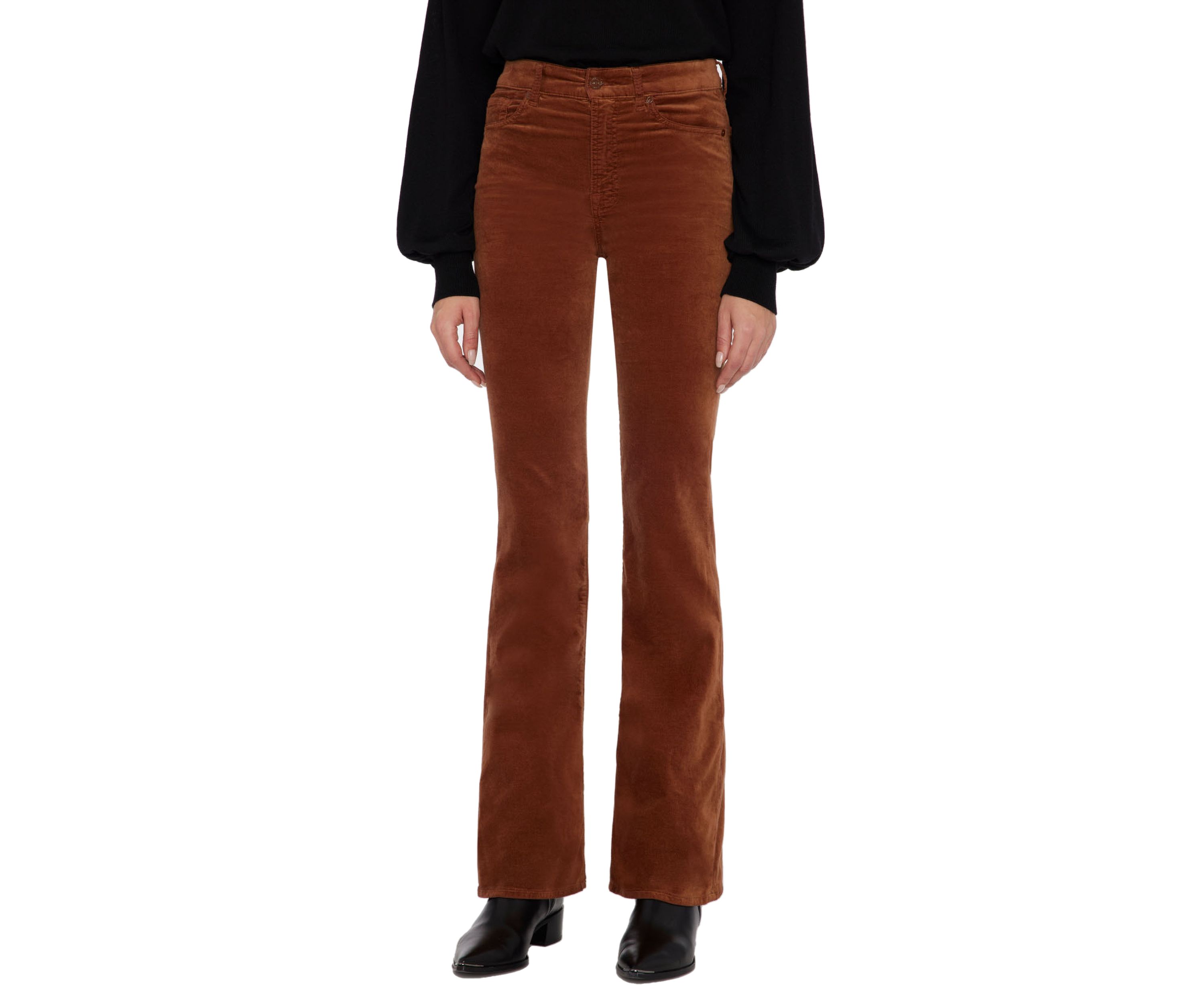 Womens Lisha High Rise Corded Slim Bootcut Pants