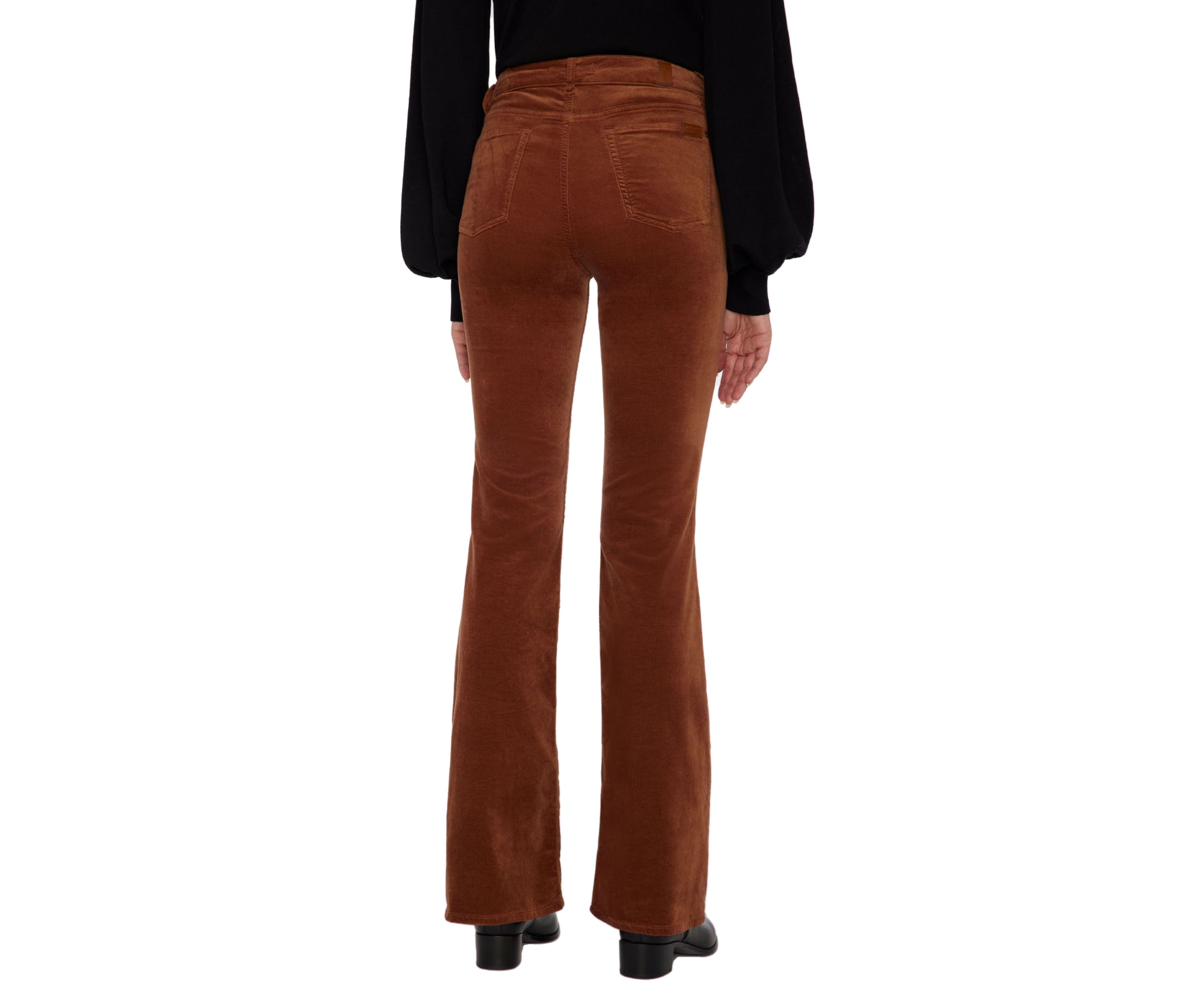 Womens Lisha High Rise Corded Slim Bootcut Pants
