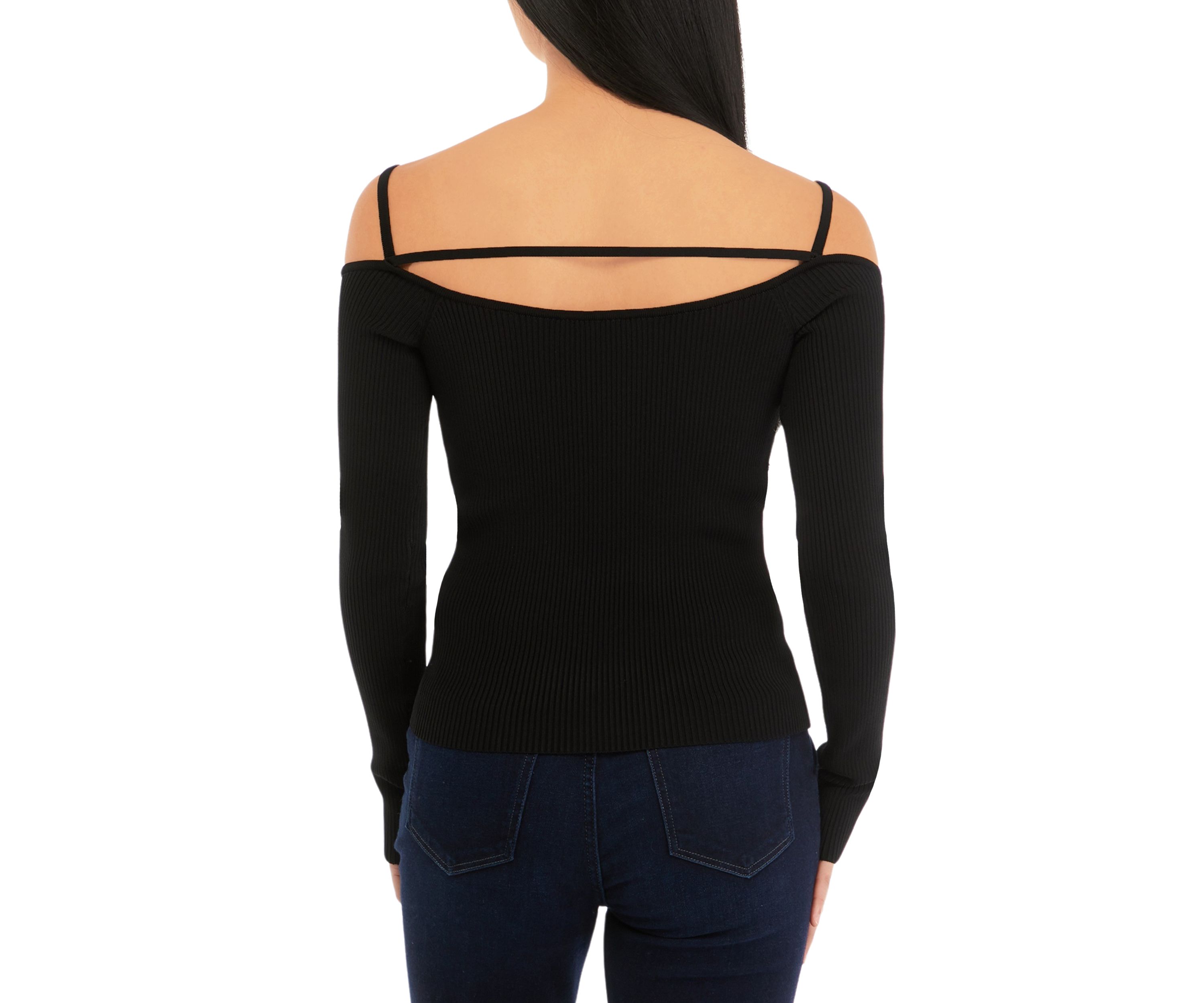 Womens Off the Shoulder Long Sleeve Top
