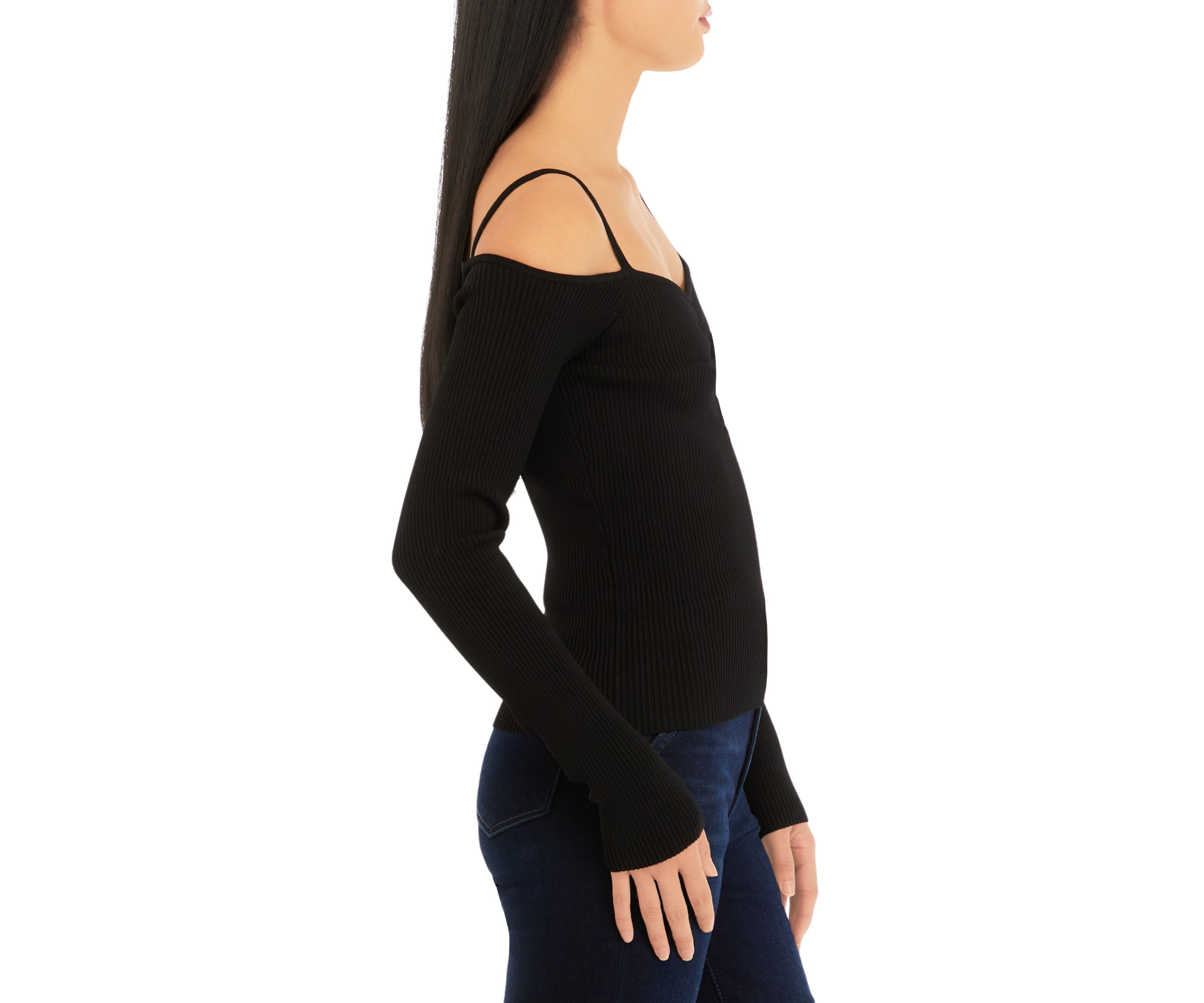 Womens Off the Shoulder Long Sleeve Top