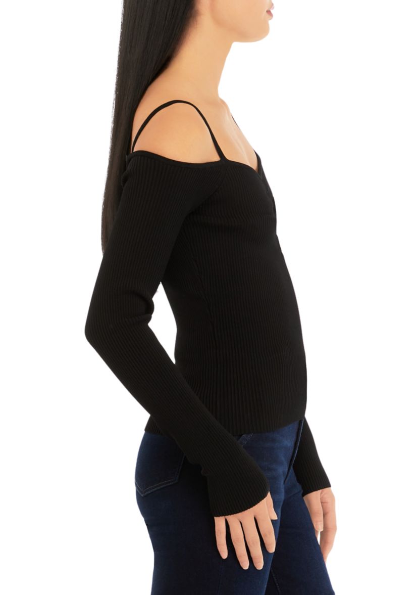 Womens Off the Shoulder Long Sleeve Top