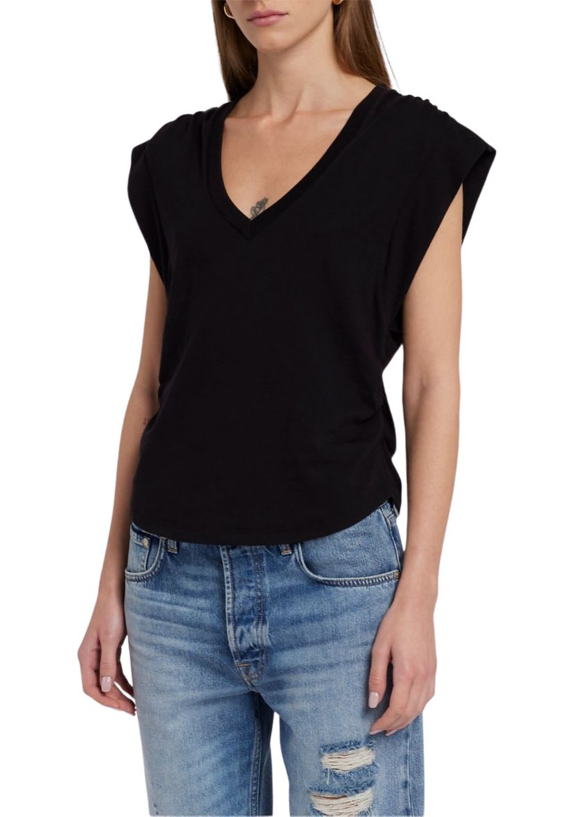 Womens Pleated Short Sleeve T-Shirt