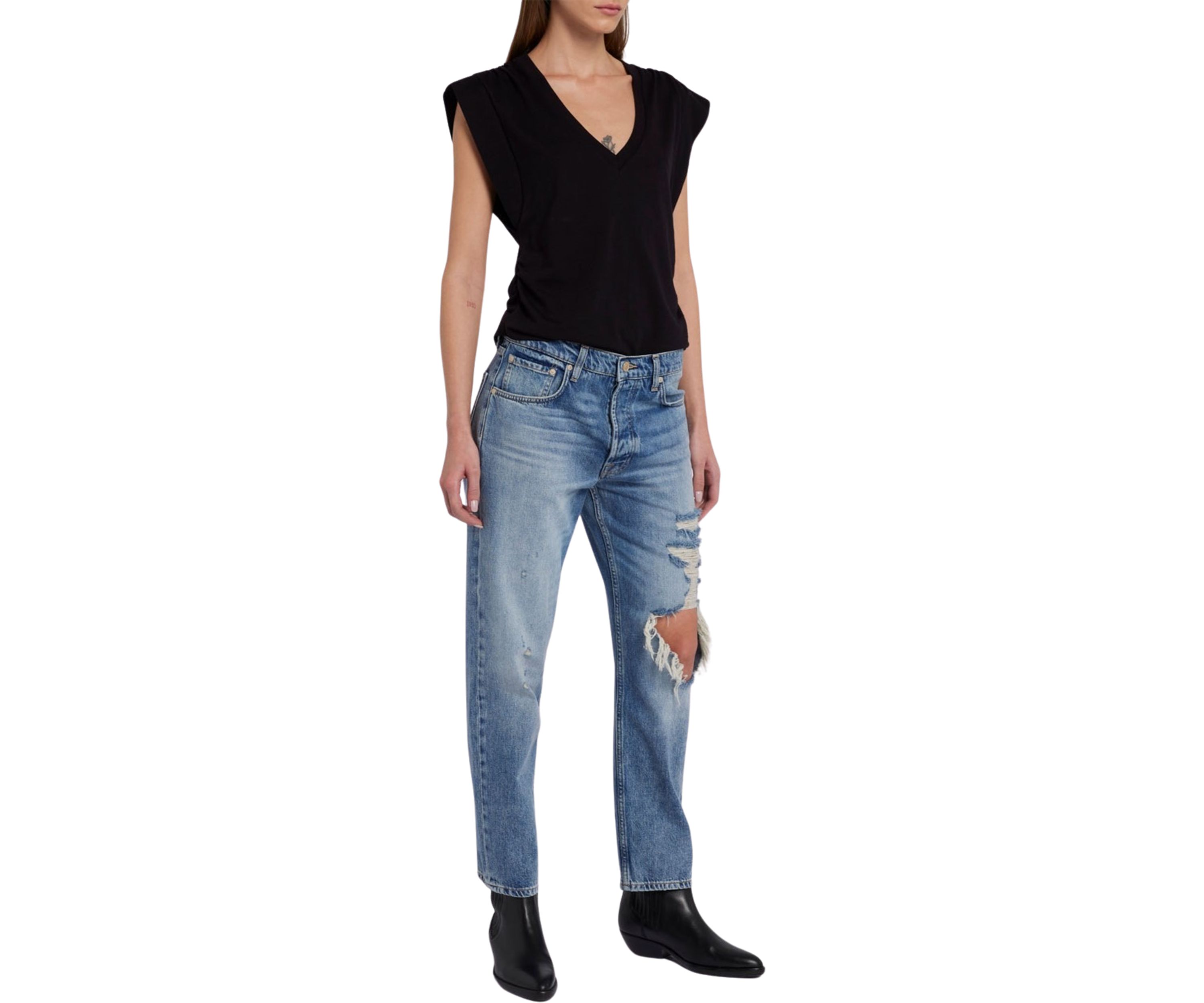 Womens Pleated Short Sleeve T-Shirt