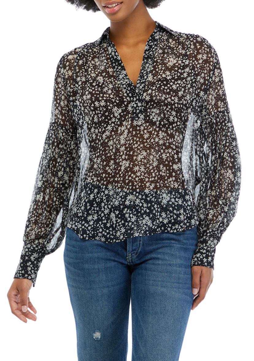 Womens Blouson Sleeve Shirt