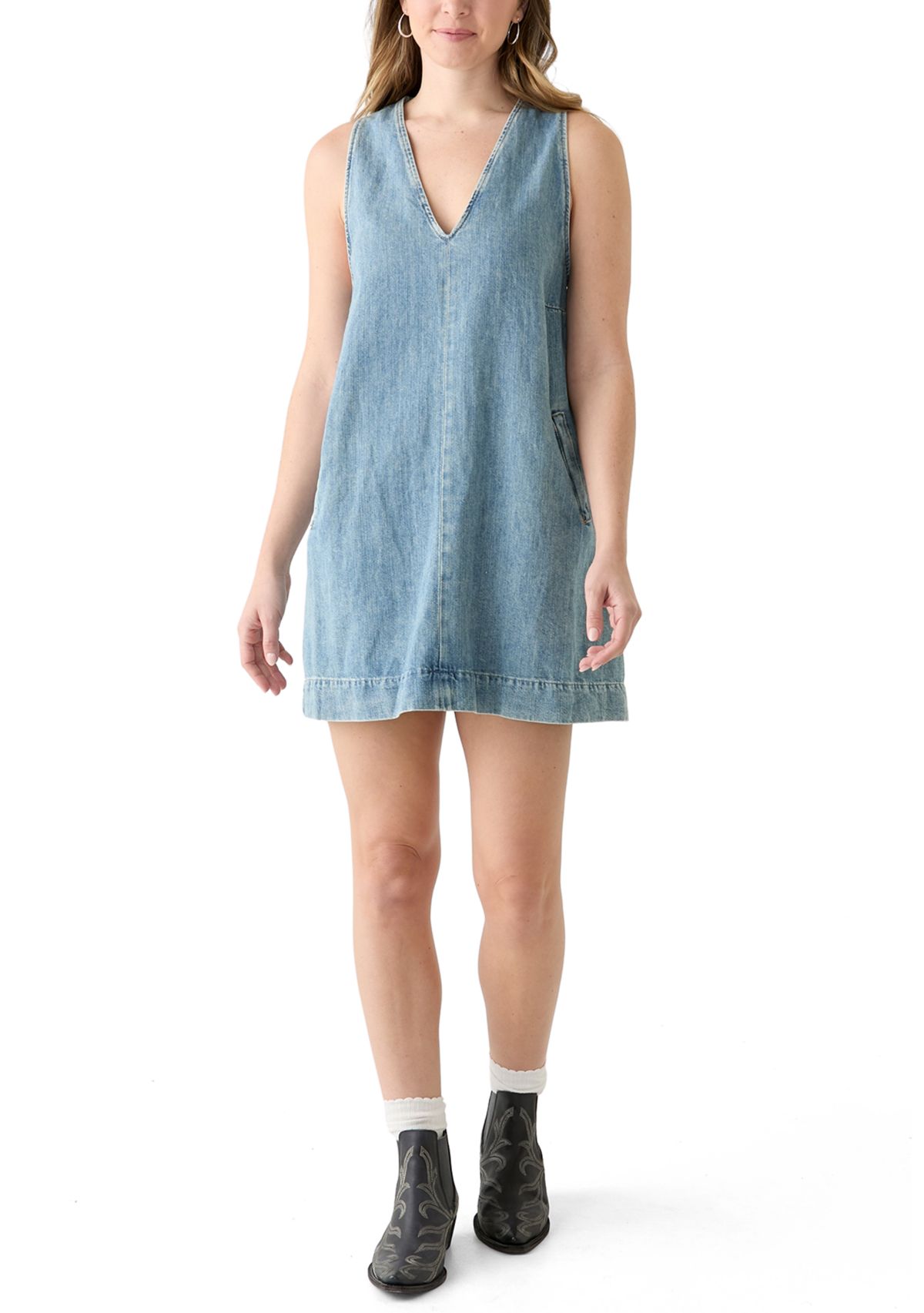 Sleeveless V-Neck Dress 