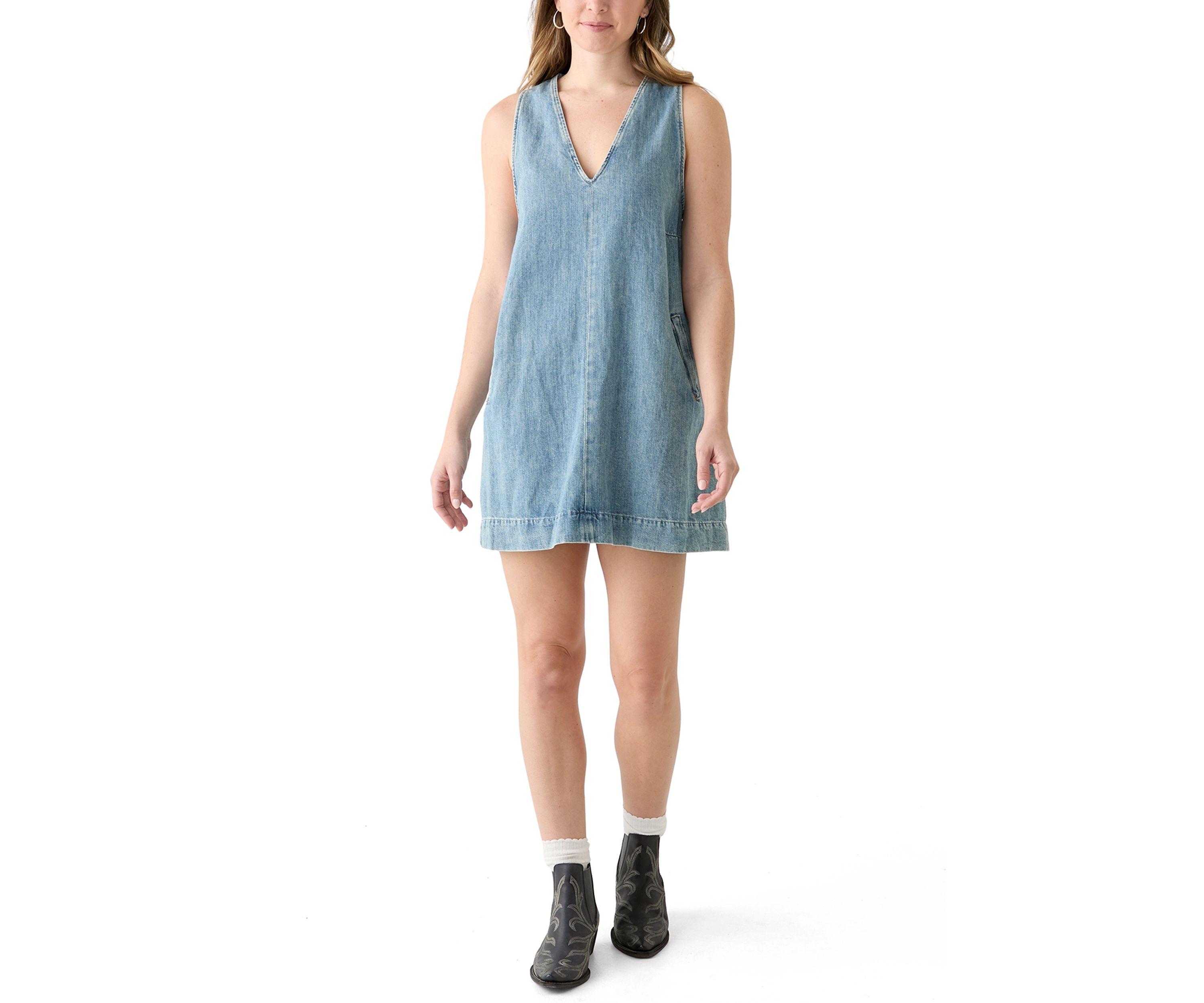 Sleeveless V-Neck Dress 