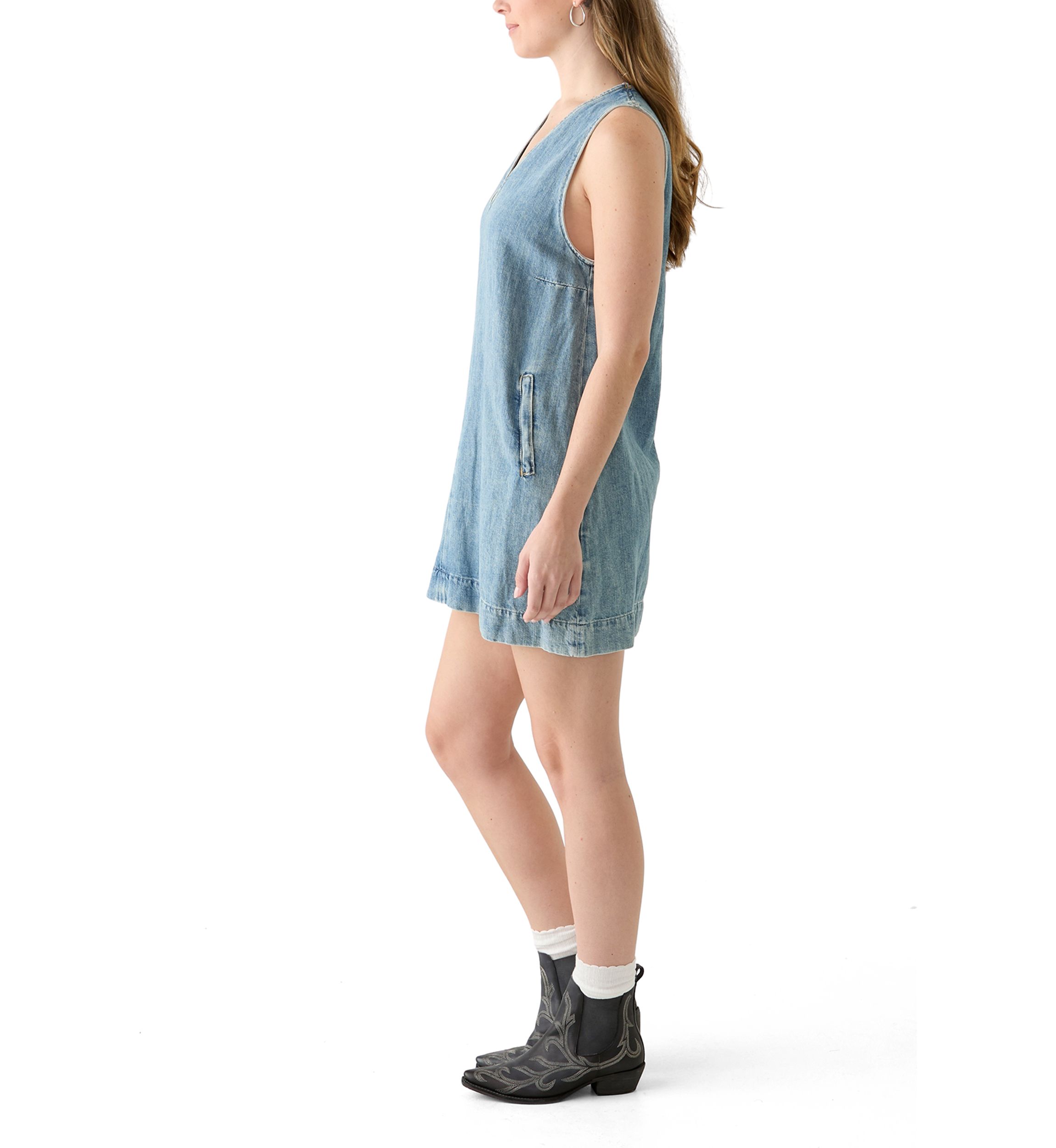 Sleeveless V-Neck Dress 