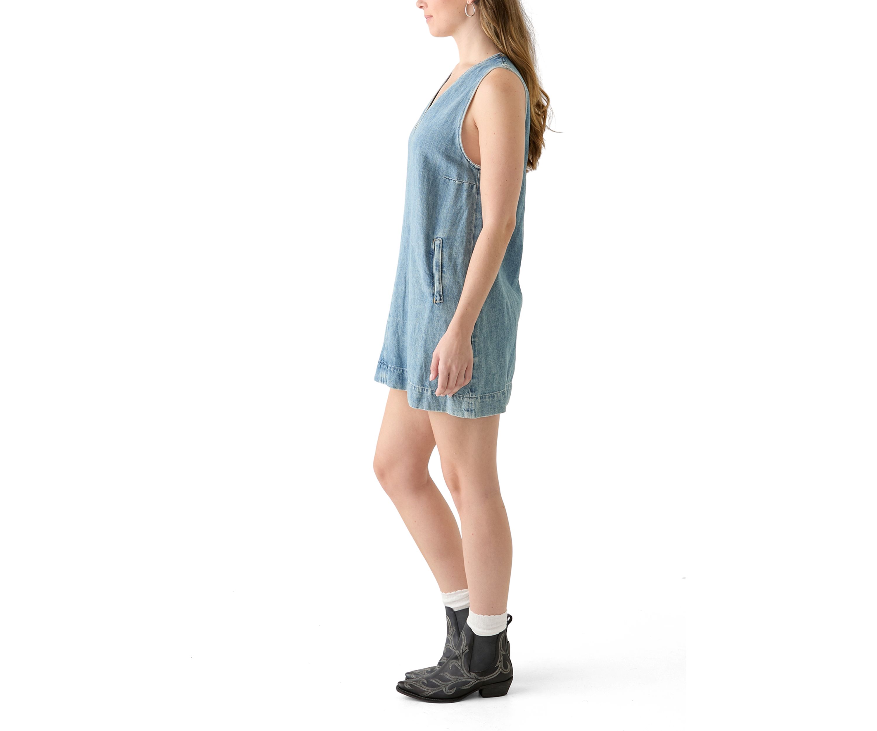 Sleeveless V-Neck Dress 