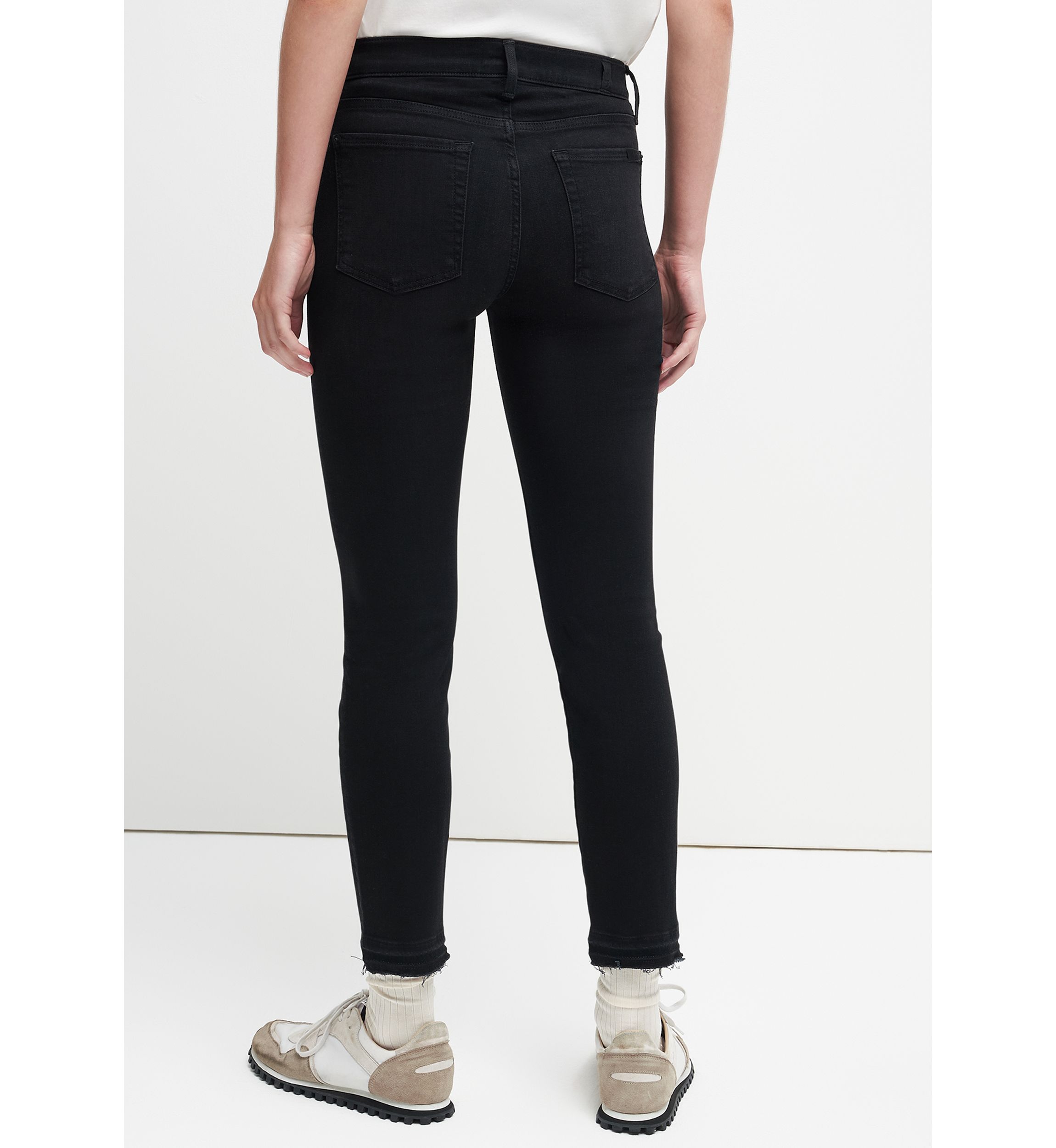 Womens Ankle Skinny Jeans with Released Hem