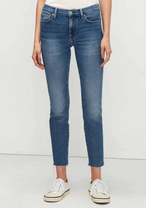 7 For All Mankind® Womens Roxanne Ankle Skinny