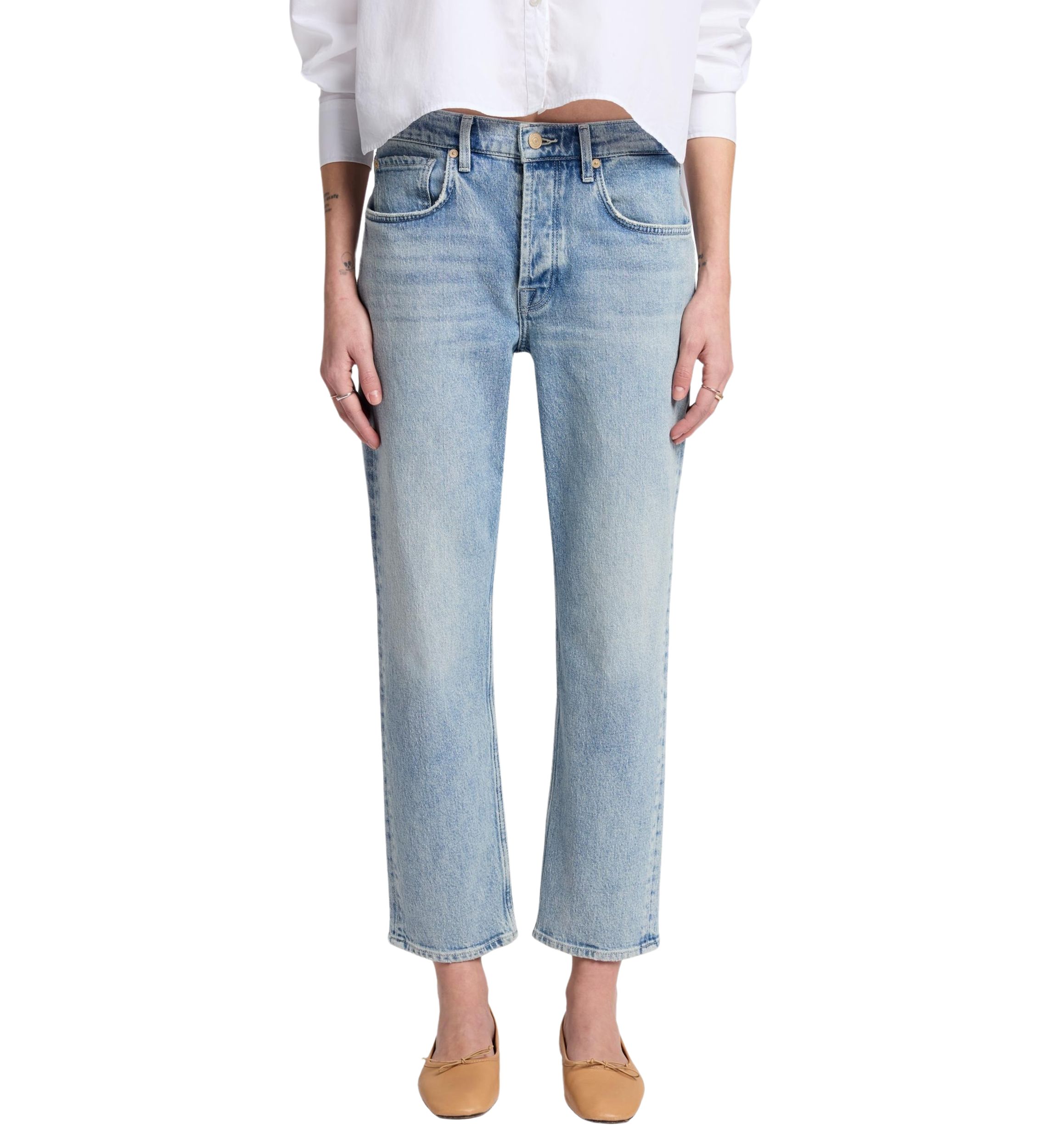 Womens Julia Boyfriend Jeans with Embellished Heart 
