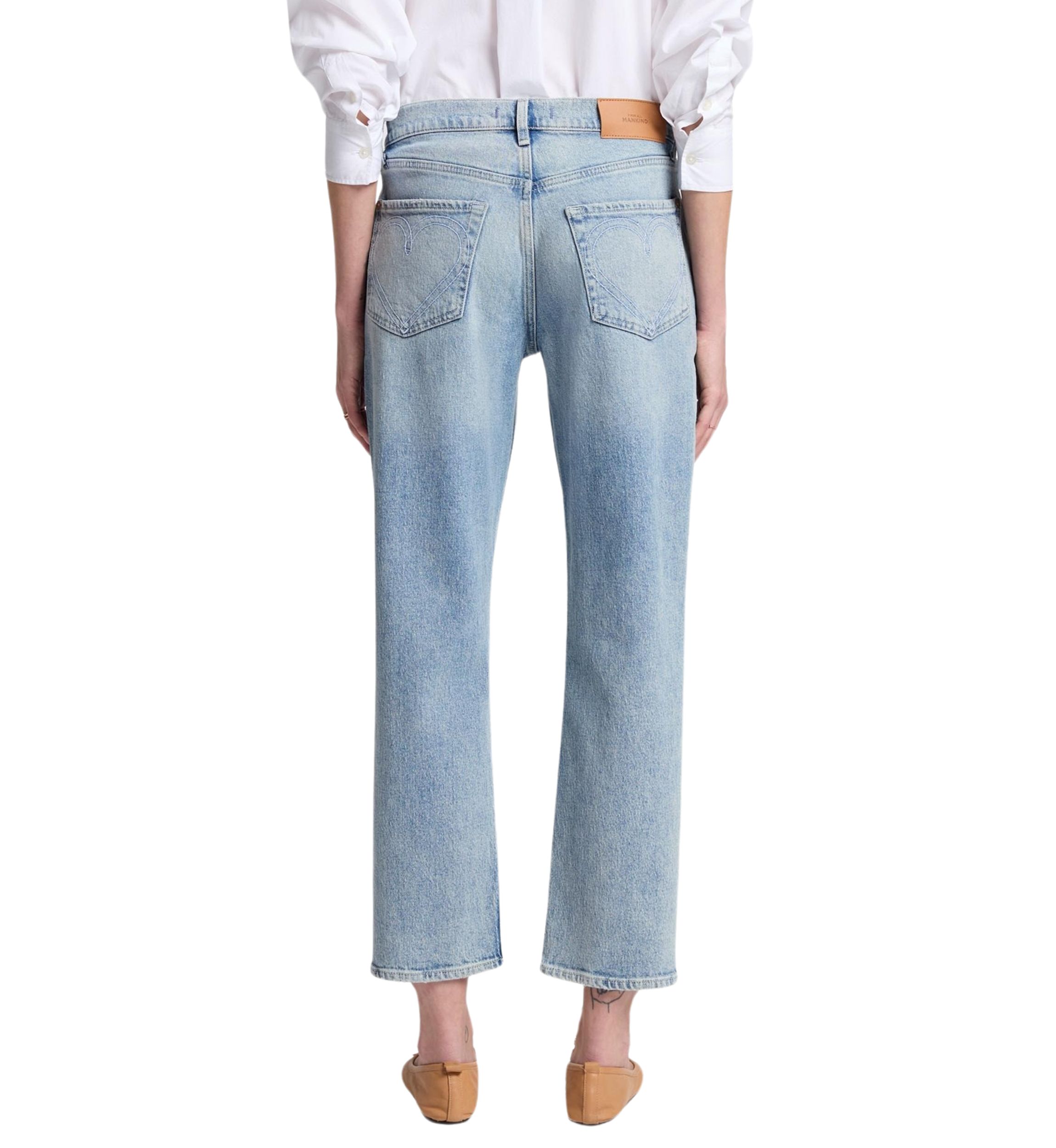 Womens Julia Boyfriend Jeans with Embellished Heart 