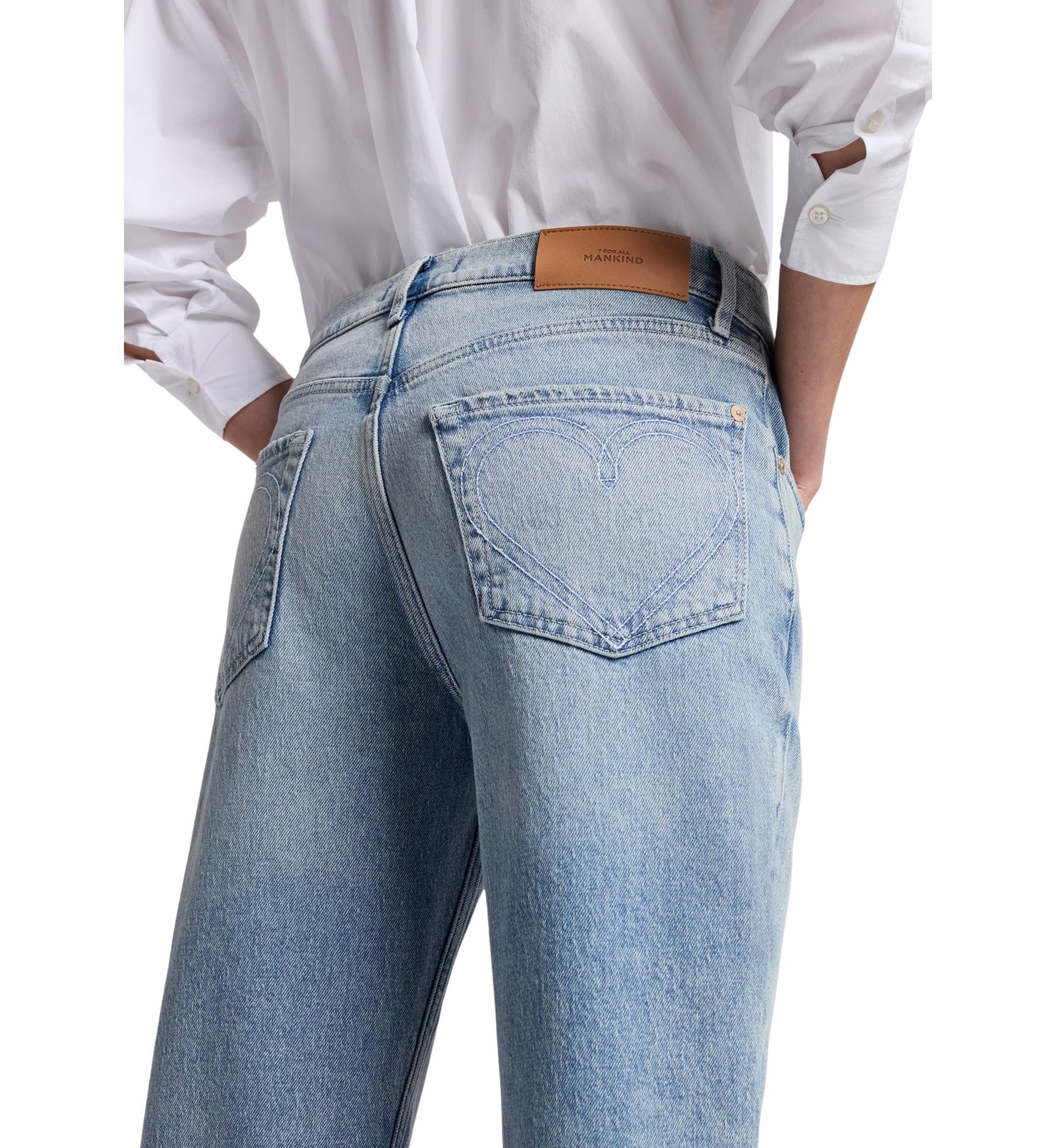 Womens Julia Boyfriend Jeans with Embellished Heart 