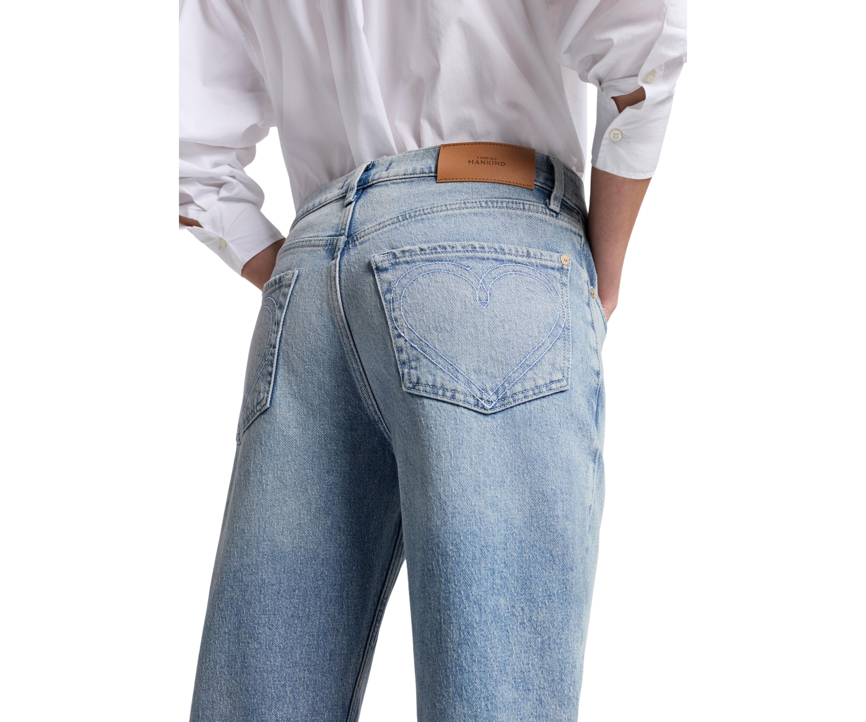 Womens Julia Boyfriend Jeans with Embellished Heart 