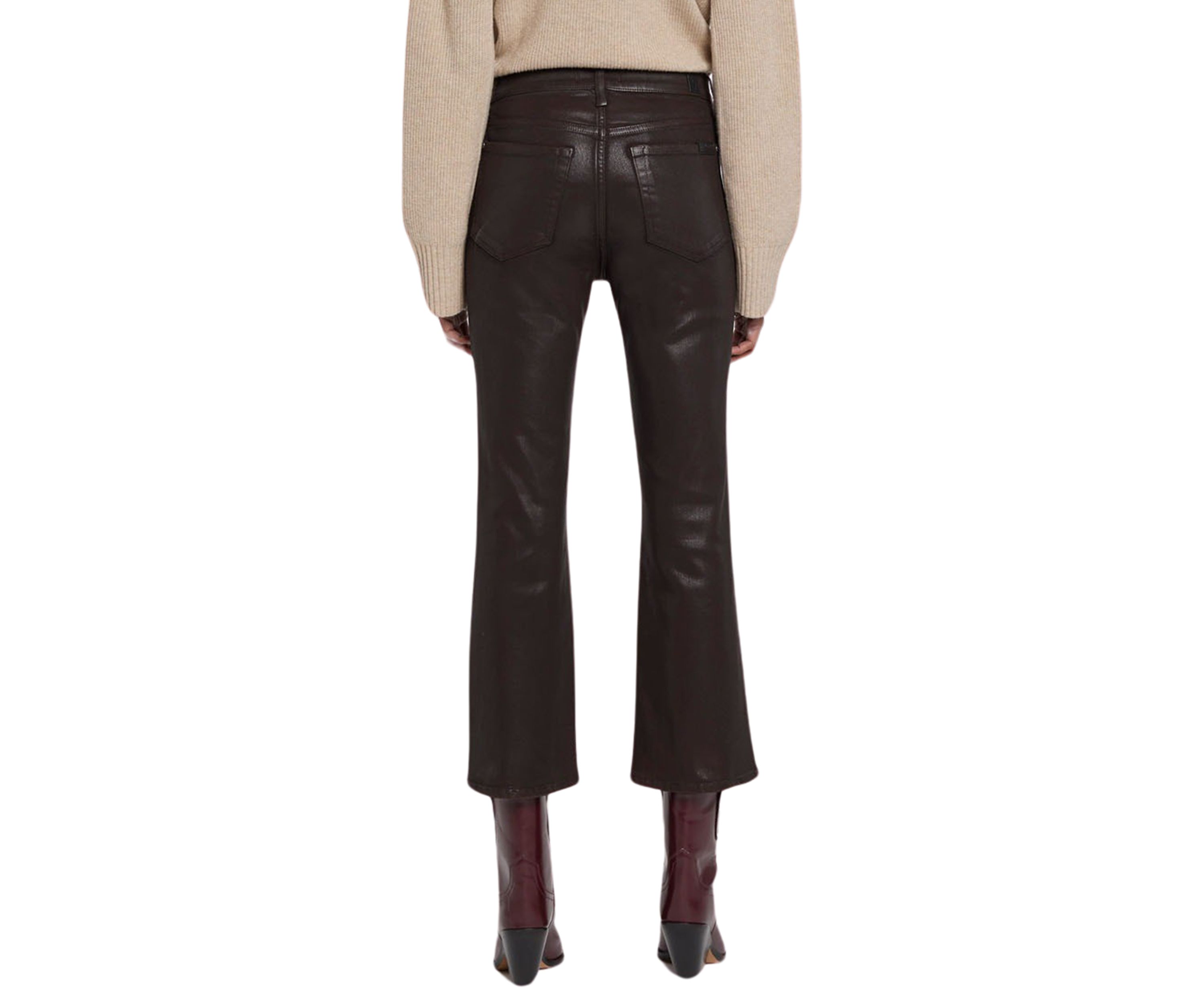 Womens High Waist Slim Kick Jeans