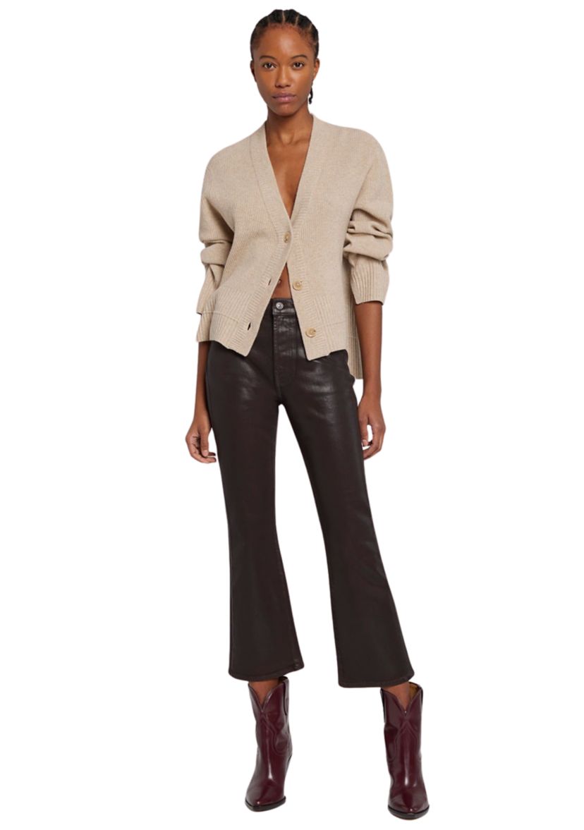 Womens High Waist Slim Kick Jeans
