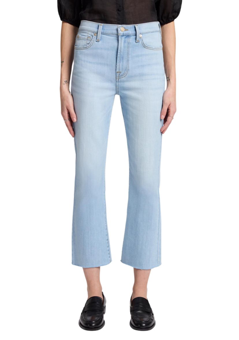 Womens High Waisted Slim Kick Jeans