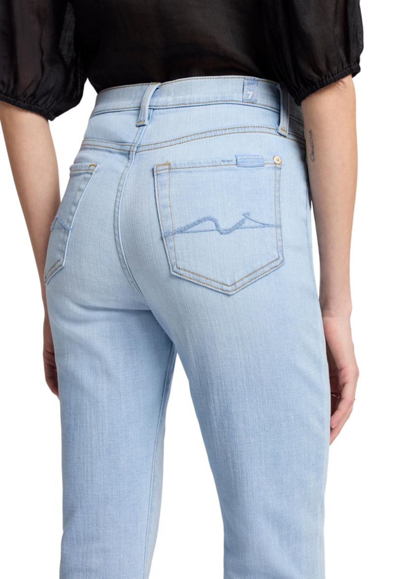 Womens High Waisted Slim Kick Jeans