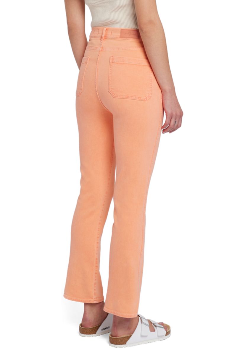 Womens High Waisted Slim Kick Jeans with Patch Pockets