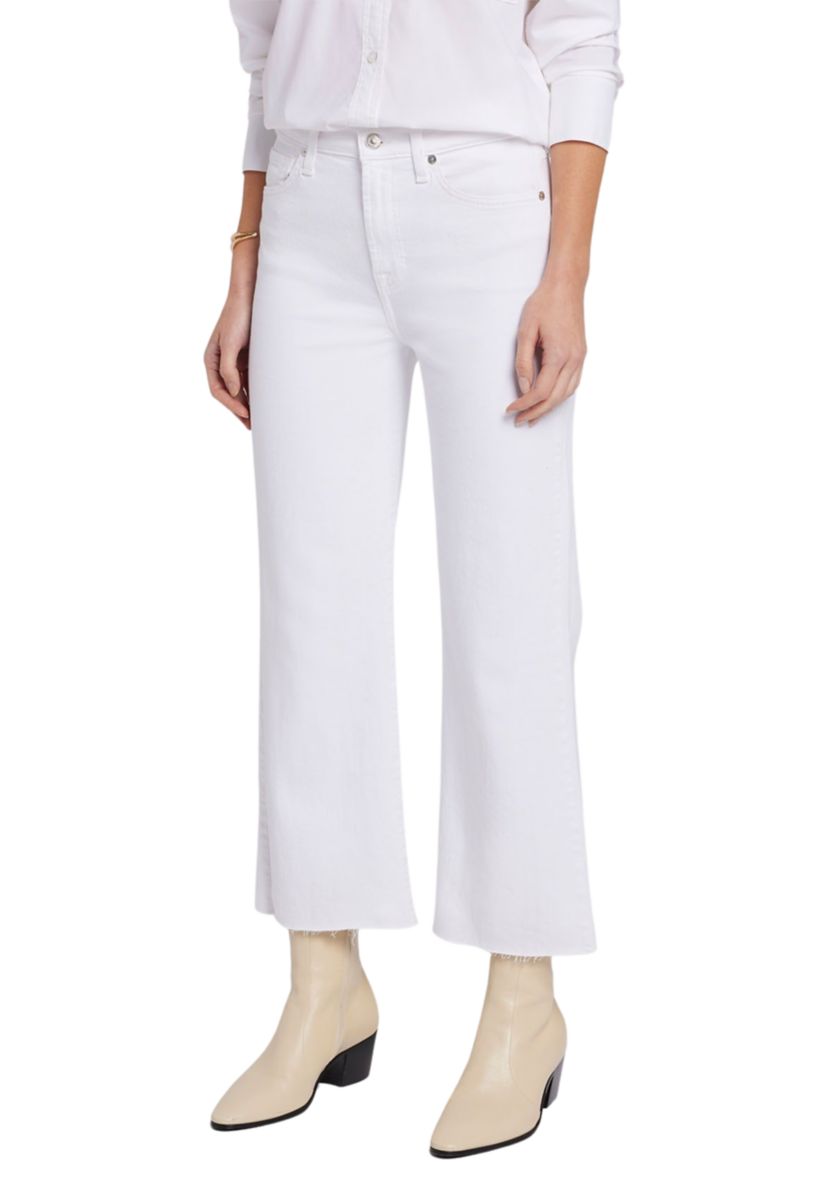 Womens Cropped Jeans with Vintage Hem 