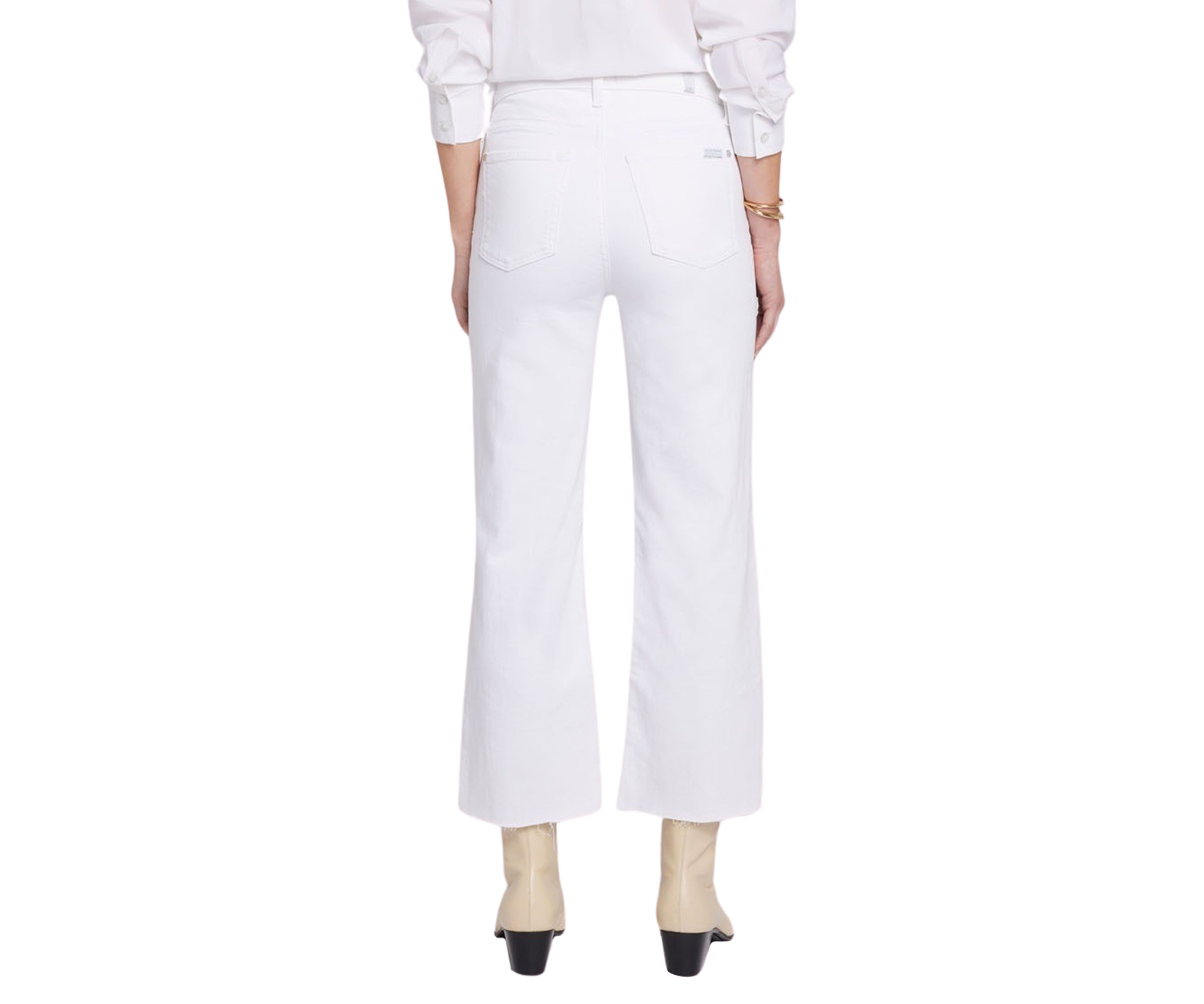 Womens Cropped Jeans with Vintage Hem 