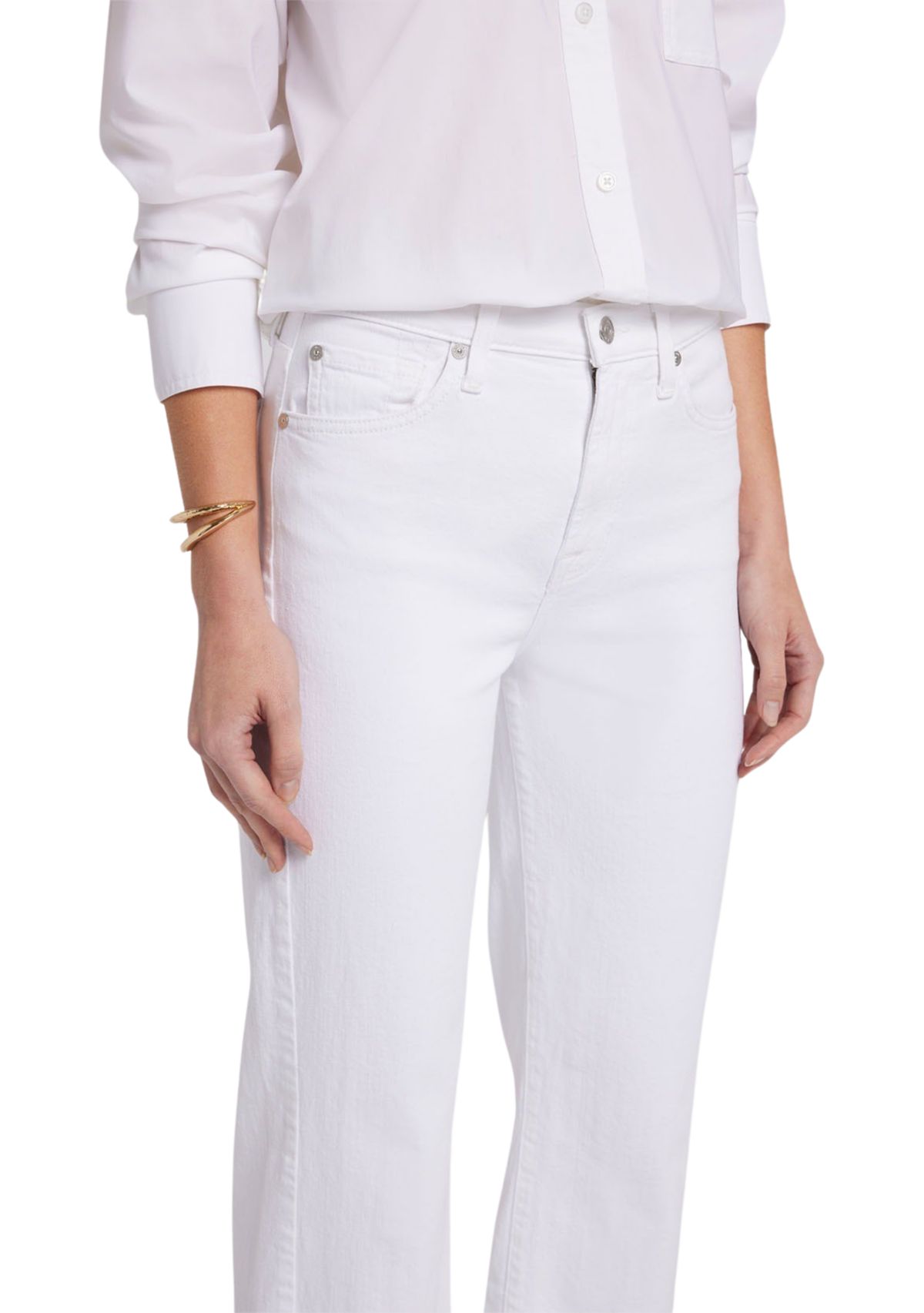 Womens Cropped Jeans with Vintage Hem 