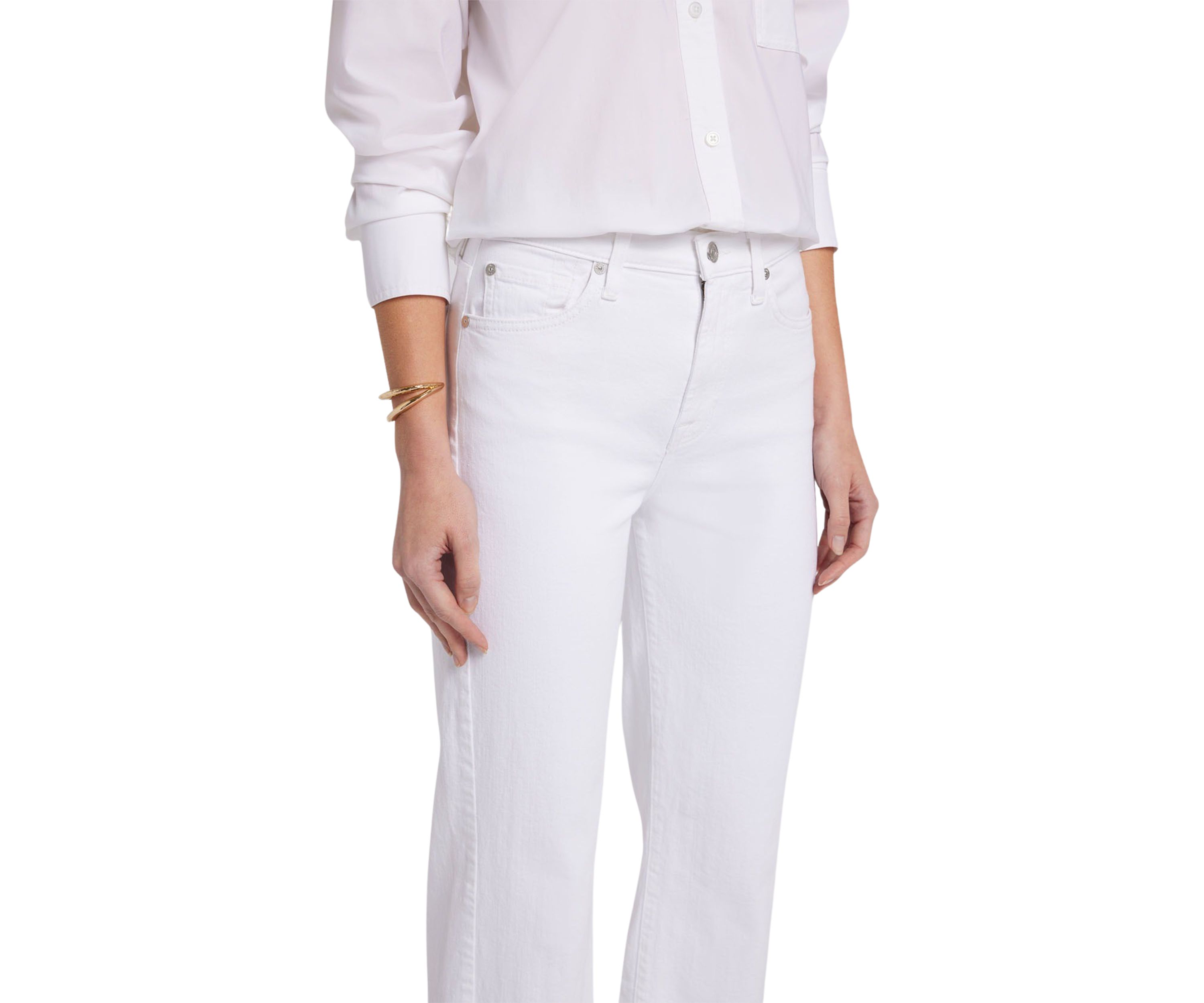 Womens Cropped Jeans with Vintage Hem 