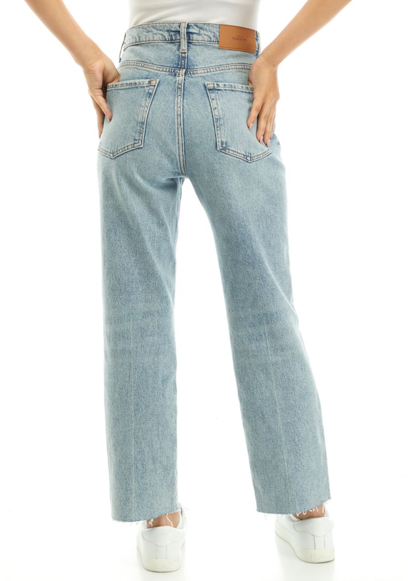Womens Logan Stovepipe Jeans with Fringe Hem