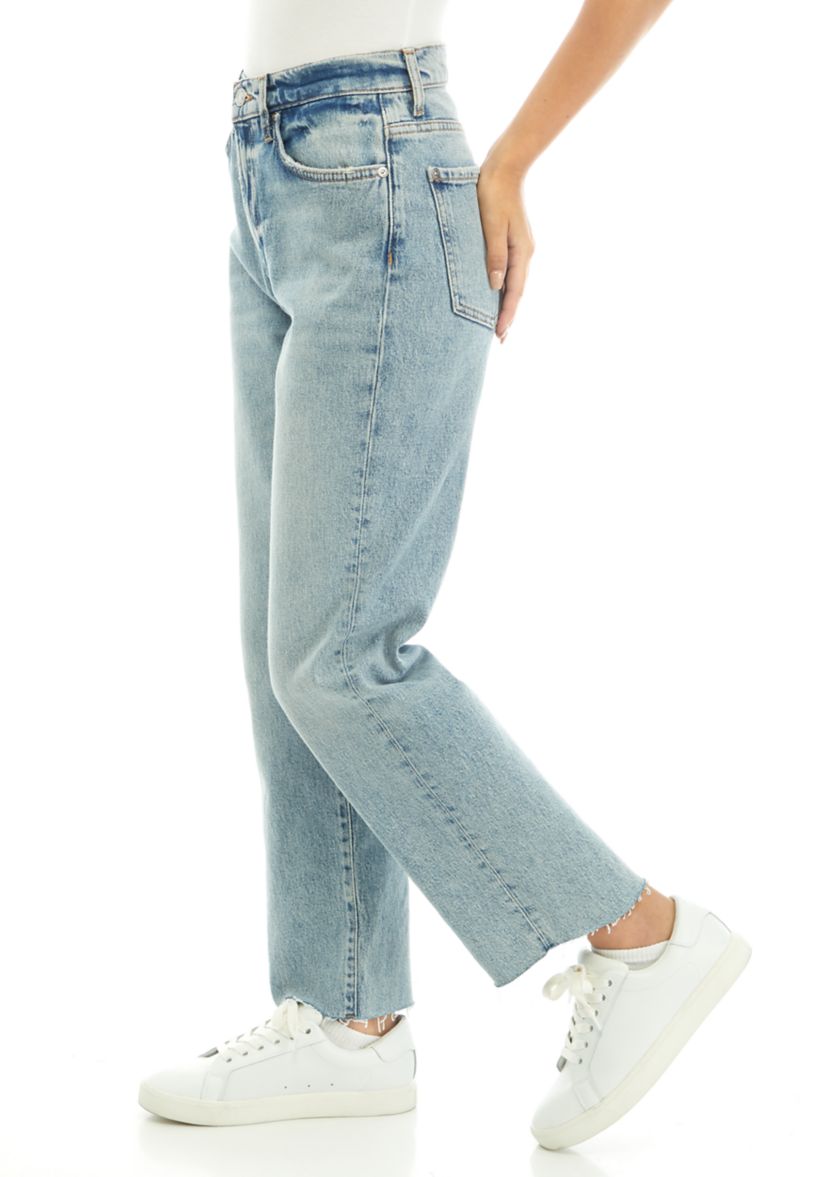 Womens Logan Stovepipe Jeans with Fringe Hem