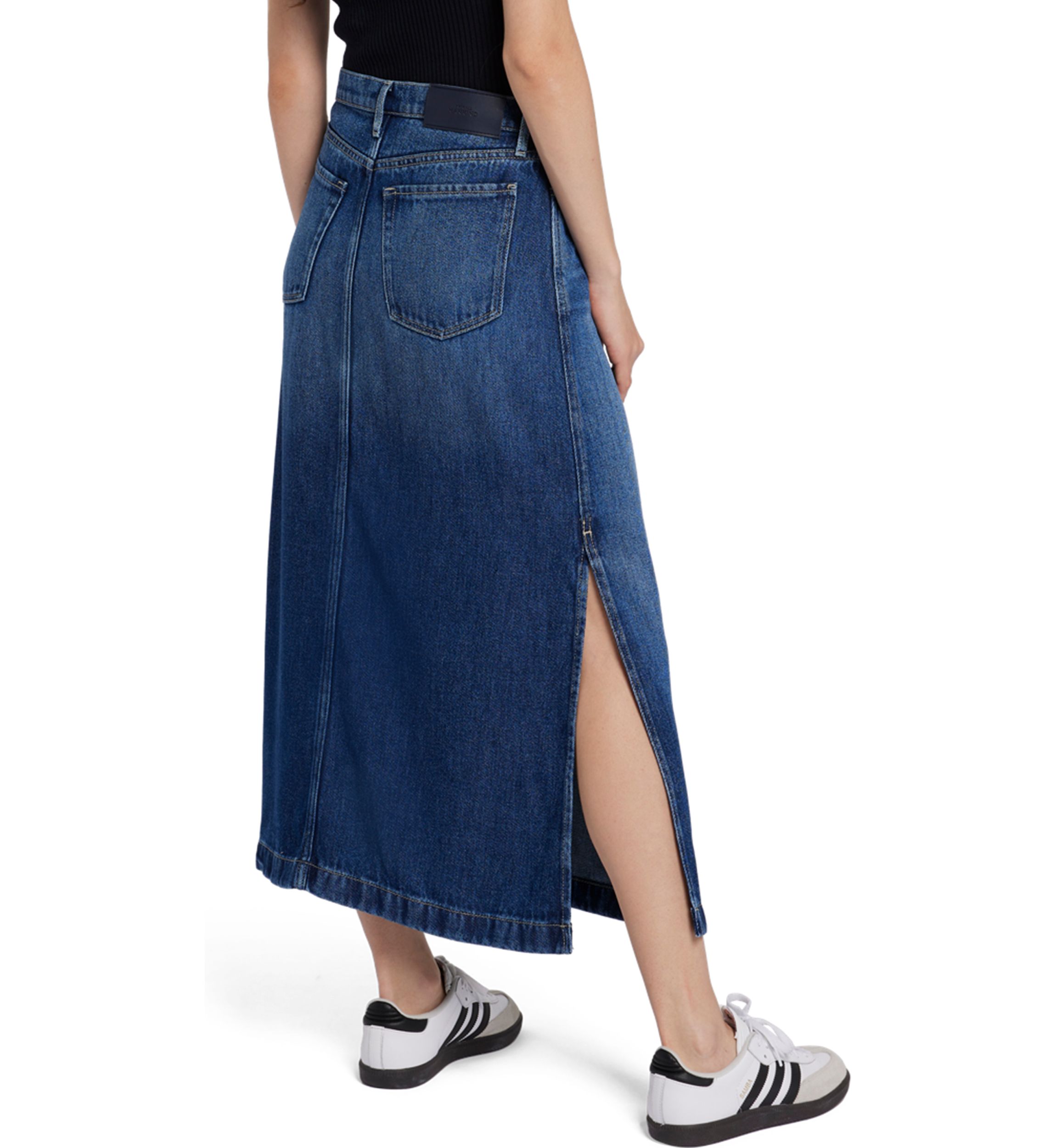 Womens Midi Denim Skirt