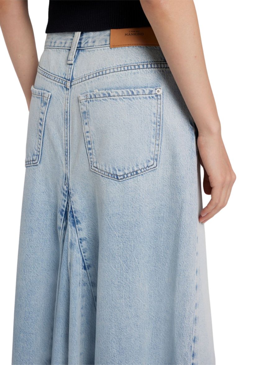 Womens Western Maxi Skirt with Frayed Hem 