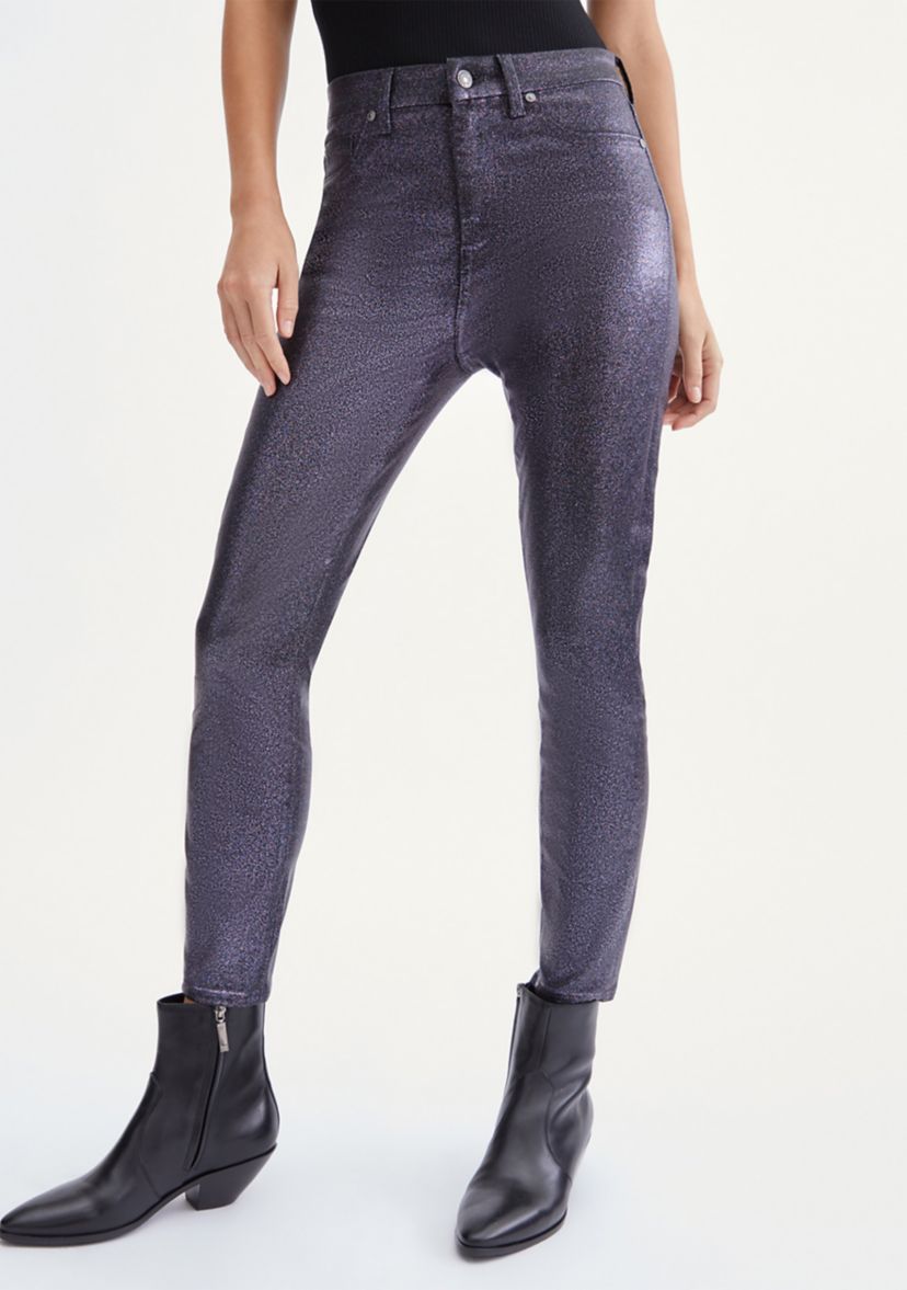 Womens High Rise Ankle Skinny Jeans 