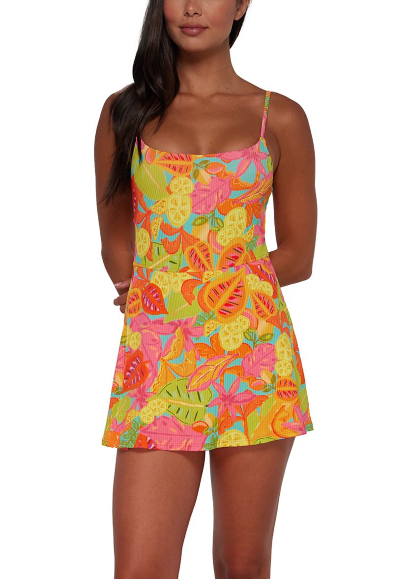 Citrus Grove Sandbar Rib Knit Naomi Swimdress