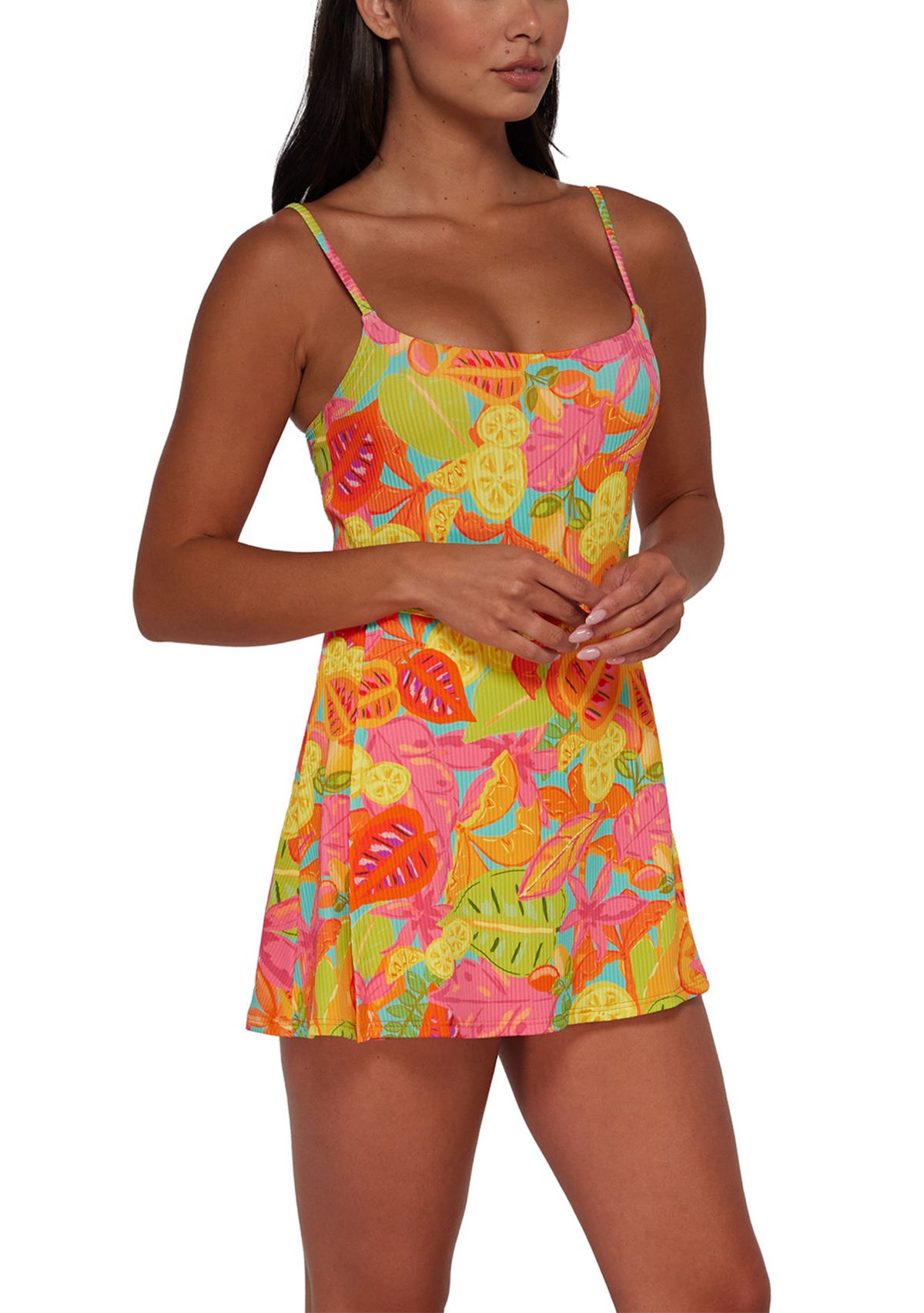 Citrus Grove Sandbar Rib Knit Naomi Swimdress