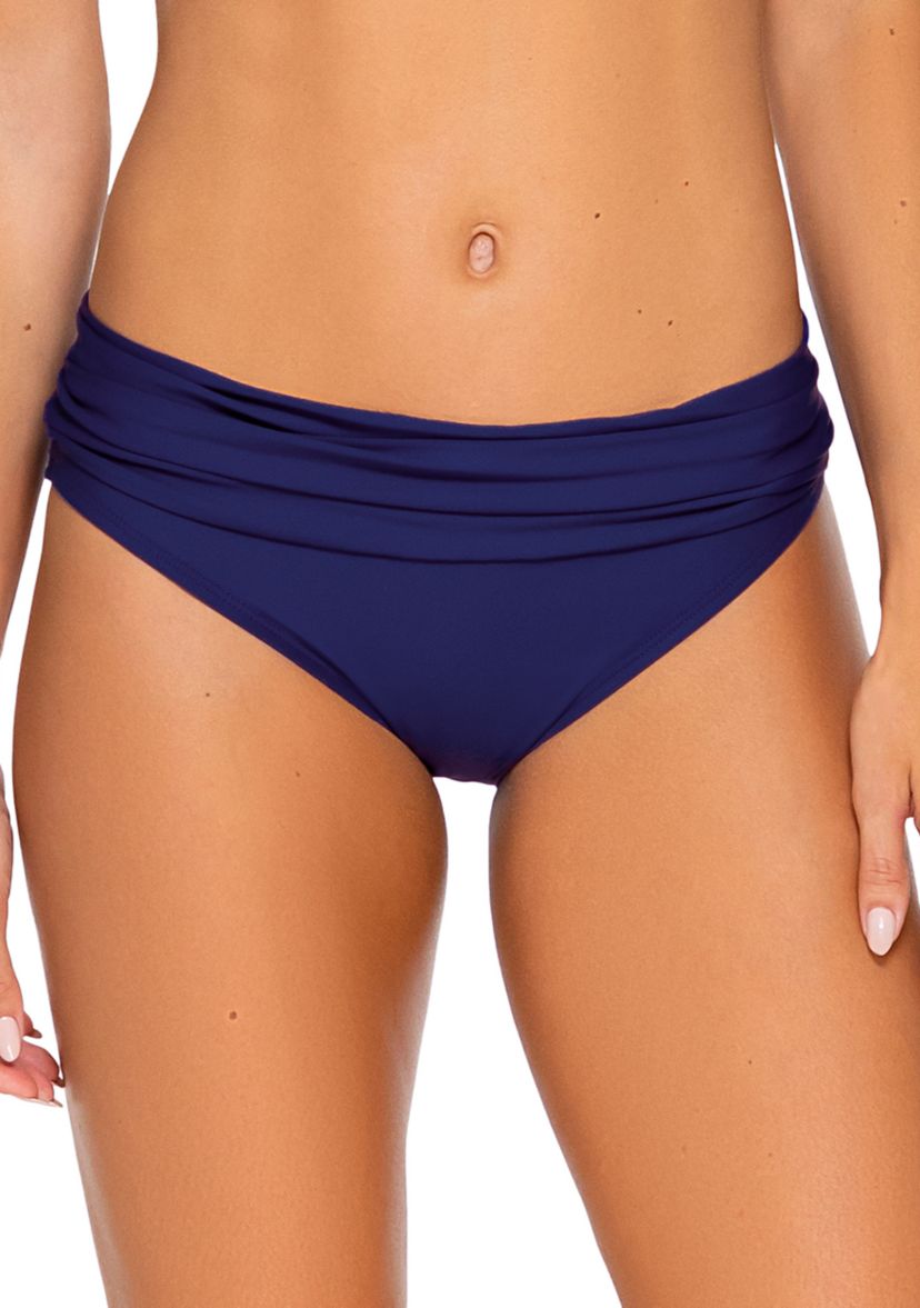 Solid Twisted Swim Bottoms 