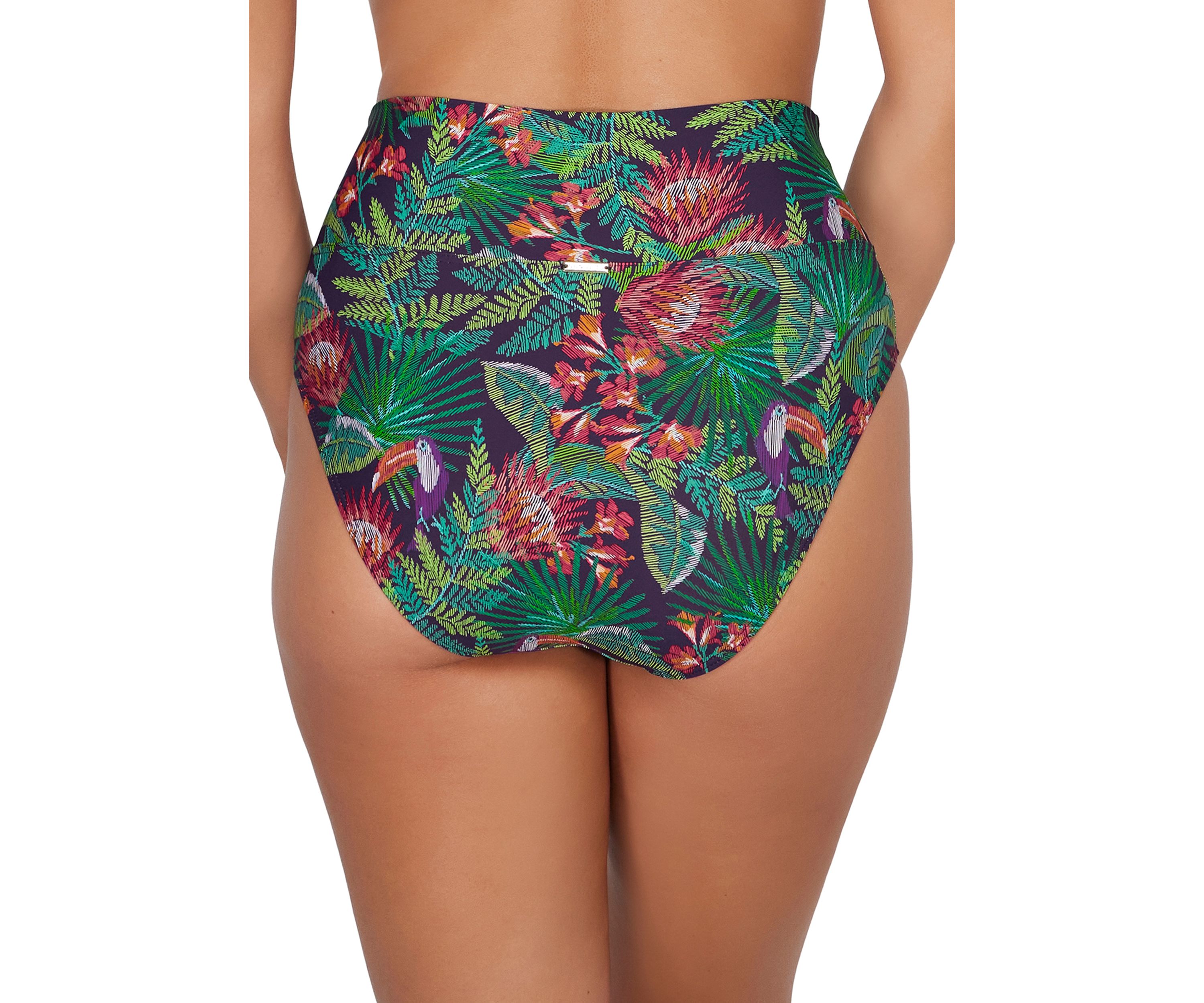 Welcome to Rio High Waist Brief Swim Bottoms