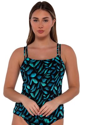Seagrass Texture Taylor D Cup Swim Top