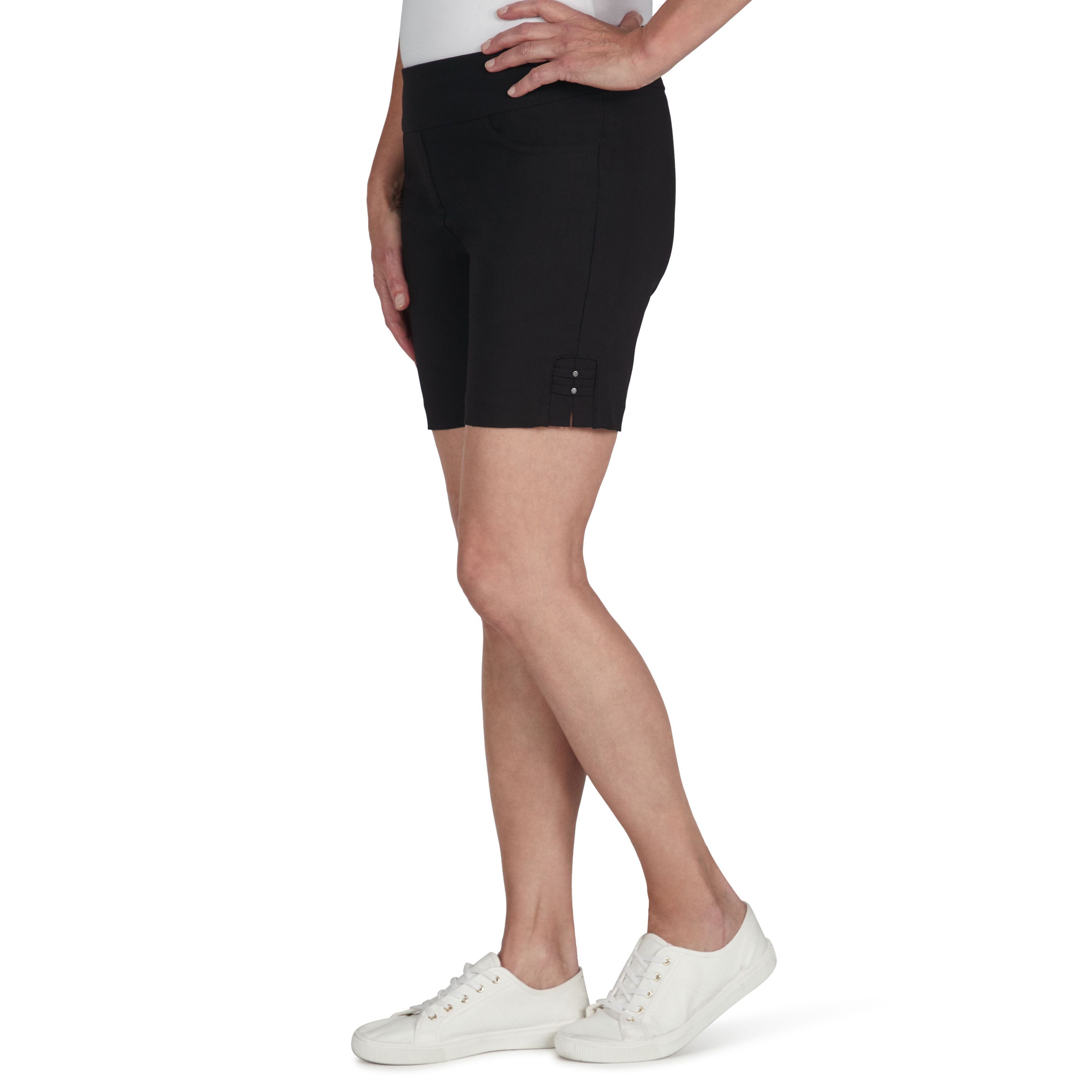 Solid Color Tech Stretch Short with All Around Elastic Waistband