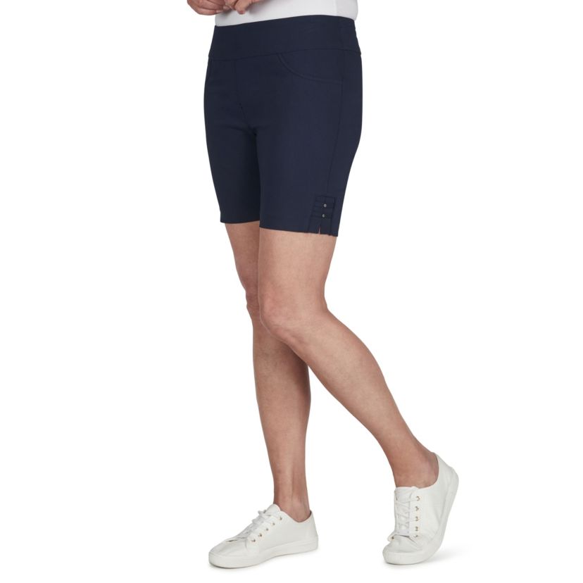 Solid Color Tech Stretch Short with All Around Elastic Waistband