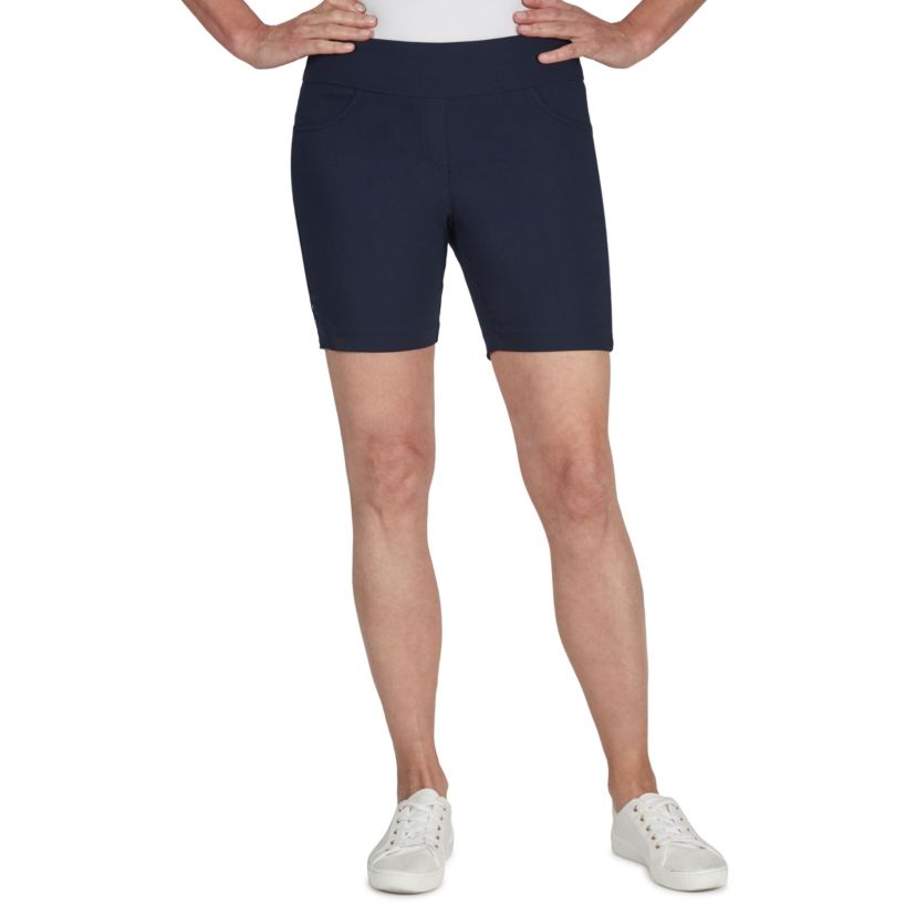 Solid Color Tech Stretch Short with All Around Elastic Waistband