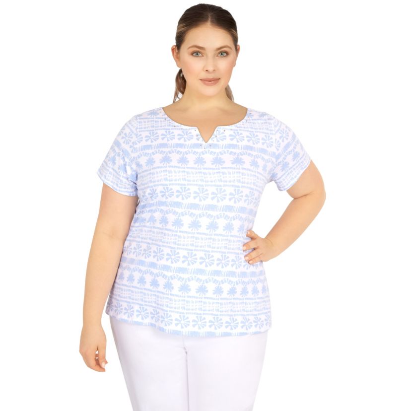 PRINTED JERSEY TOP