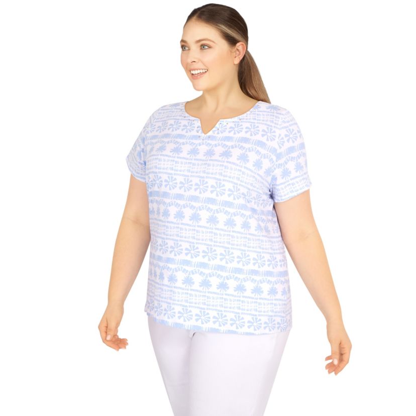 PRINTED JERSEY TOP