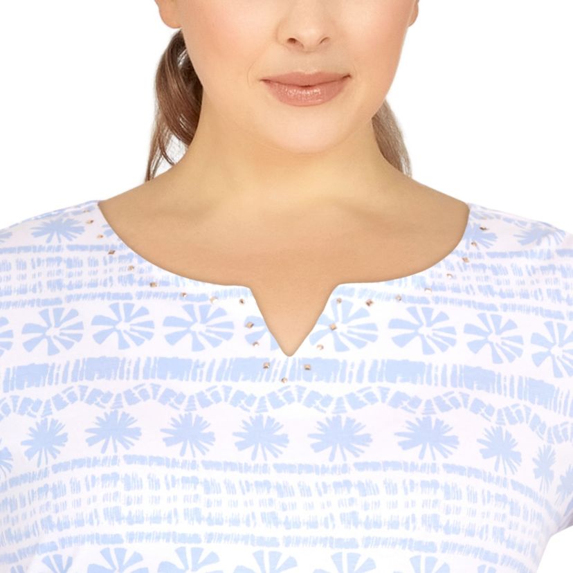 PRINTED JERSEY TOP