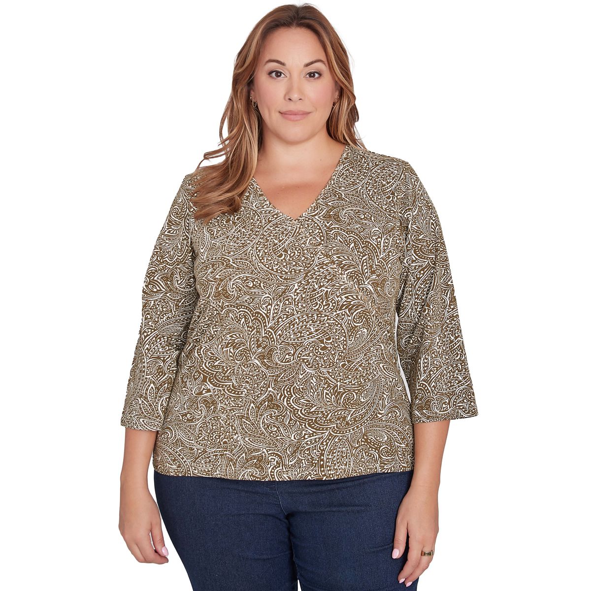 SPICE IT UP PRINTED 3/4 SLEEVE TOP
